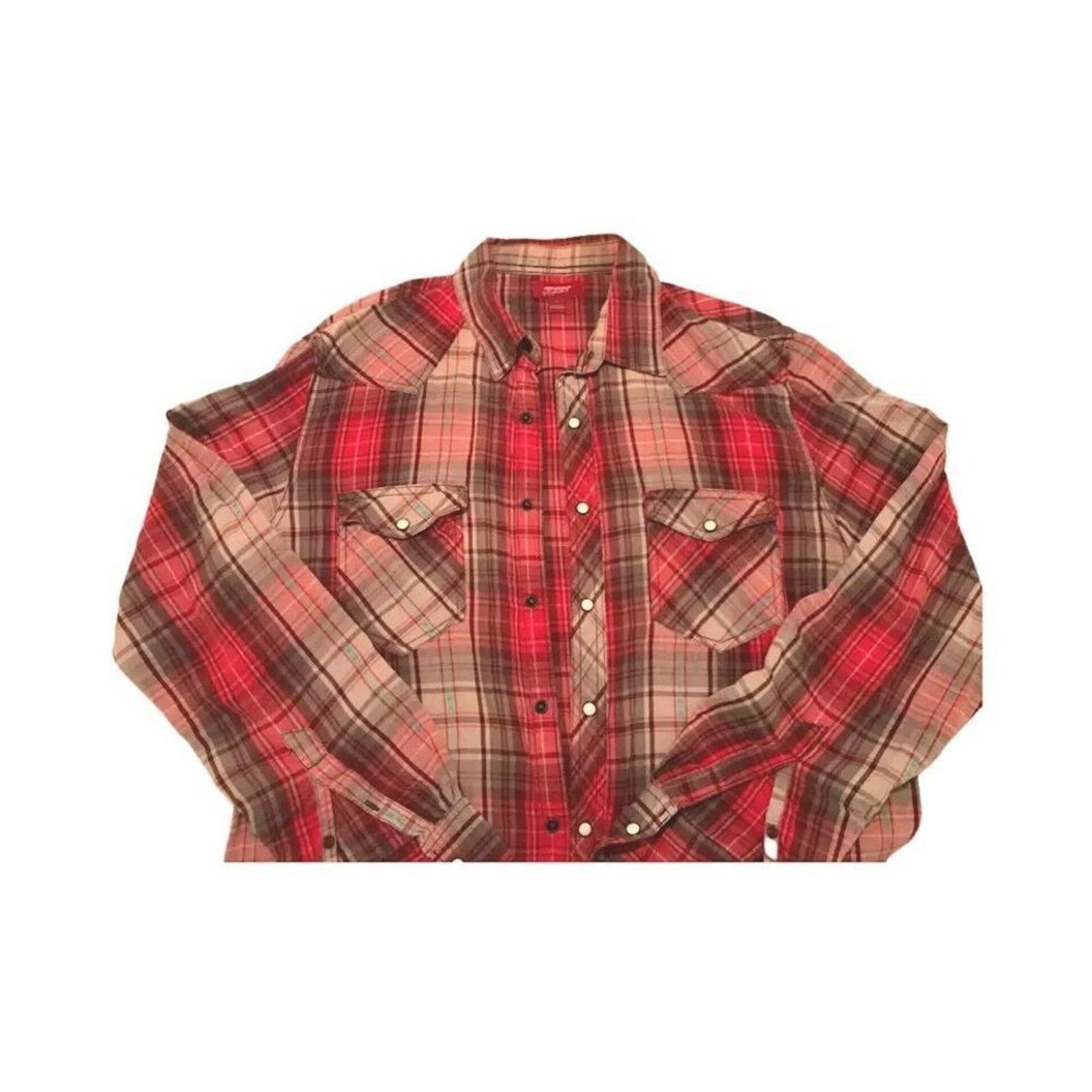 Arizona Jean Co. Arizona Jeans Men's Shirt L Plaid Red Beige Grey Long Sleeve Size US L / EU 52-54 / 3 - 1 Thumbnail