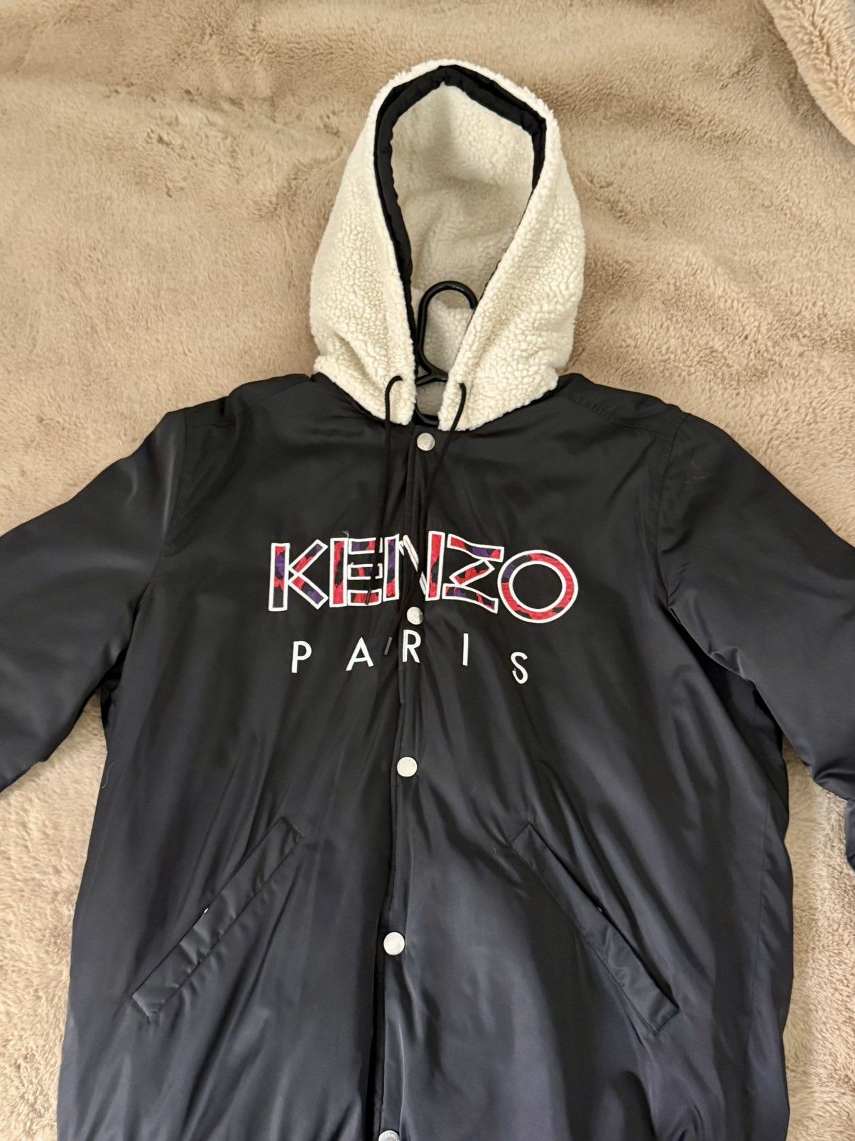 Kenzo ($500+ MSRP) Kenzo Paris - Black Shearling Jacket Size US L / EU 52-54 / 3 - 1 Thumbnail