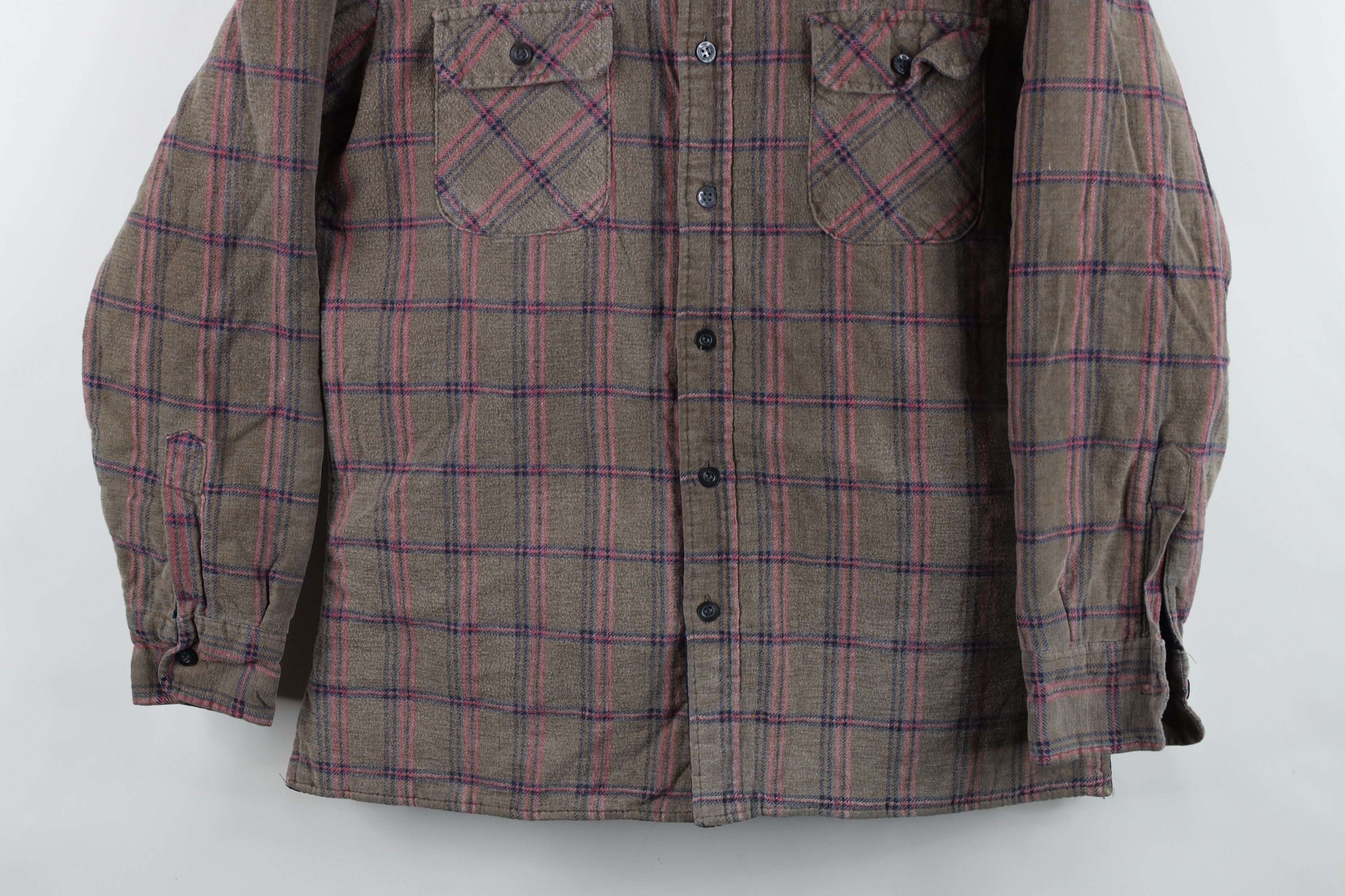 Vintage Vintage 90s Streetwear Quilted Flannel Shirt Jacket Shacket Size US M / EU 48-50 / 2 - 3 Thumbnail