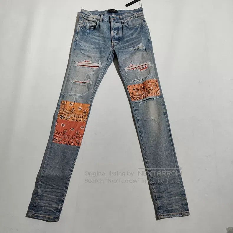 Amiri Amiri Size 30 Cashew flower appliquéCashew flower appliqué Size US 30 / EU 46 - 1 Thumbnail