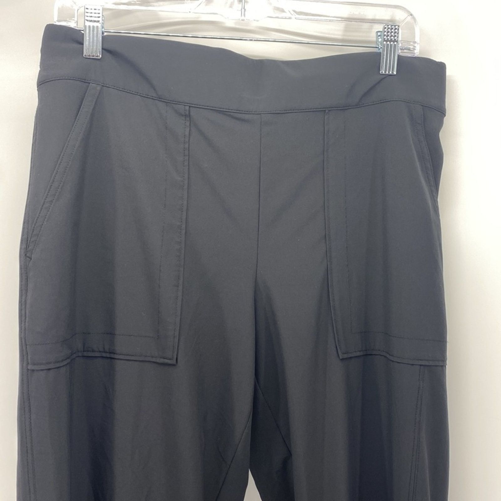 Athleta Athleta black wide leg pants athleisure casual workout sz 12 Size 34" / US 12 / IT 48 - 2 Thumbnail