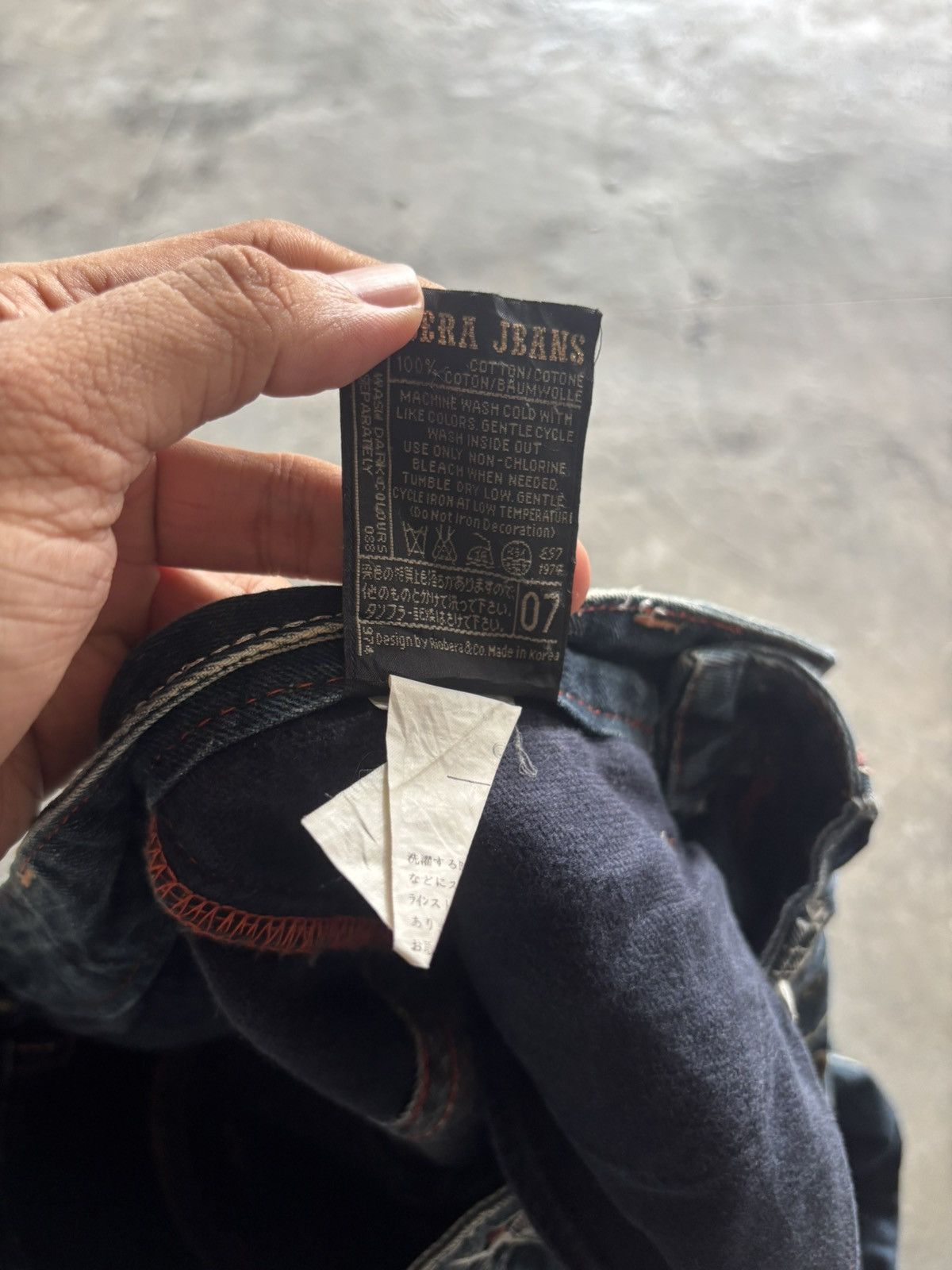 If Six Was Nine RIOBERA vintage flare jeans sick spellout back japanese punk Size US 29 - 7 Thumbnail