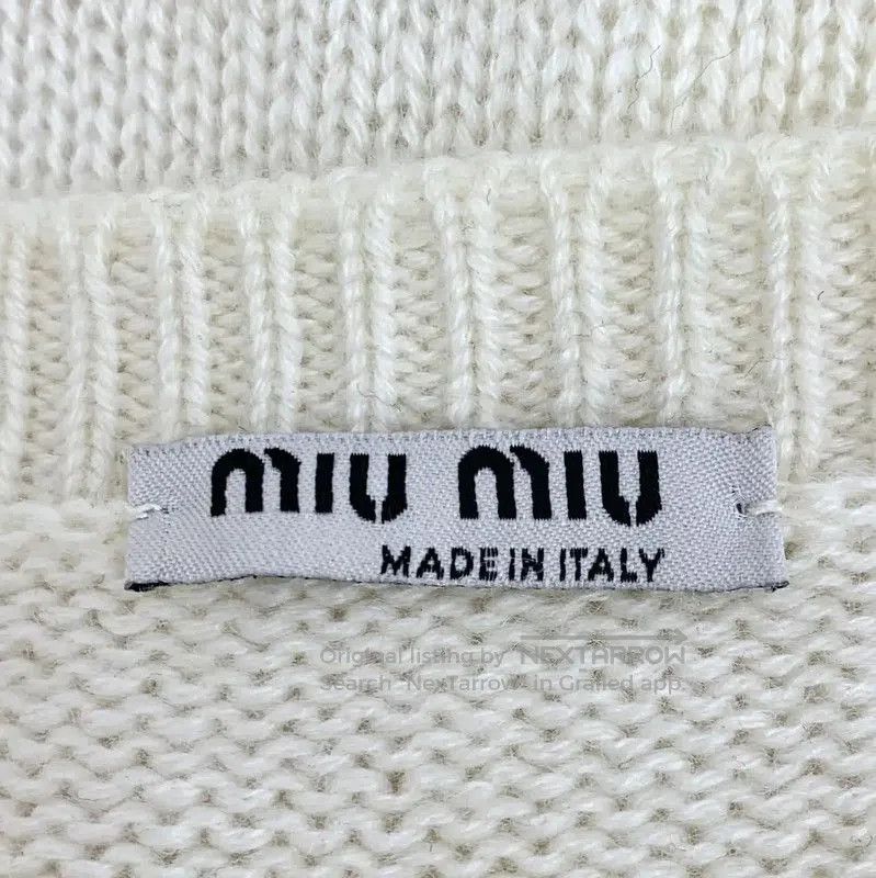 Miu Miu Miu Miu Beige Cashmere Cardigan for Women . Size XS / US 0-2 / IT 36-38 - 5 Thumbnail