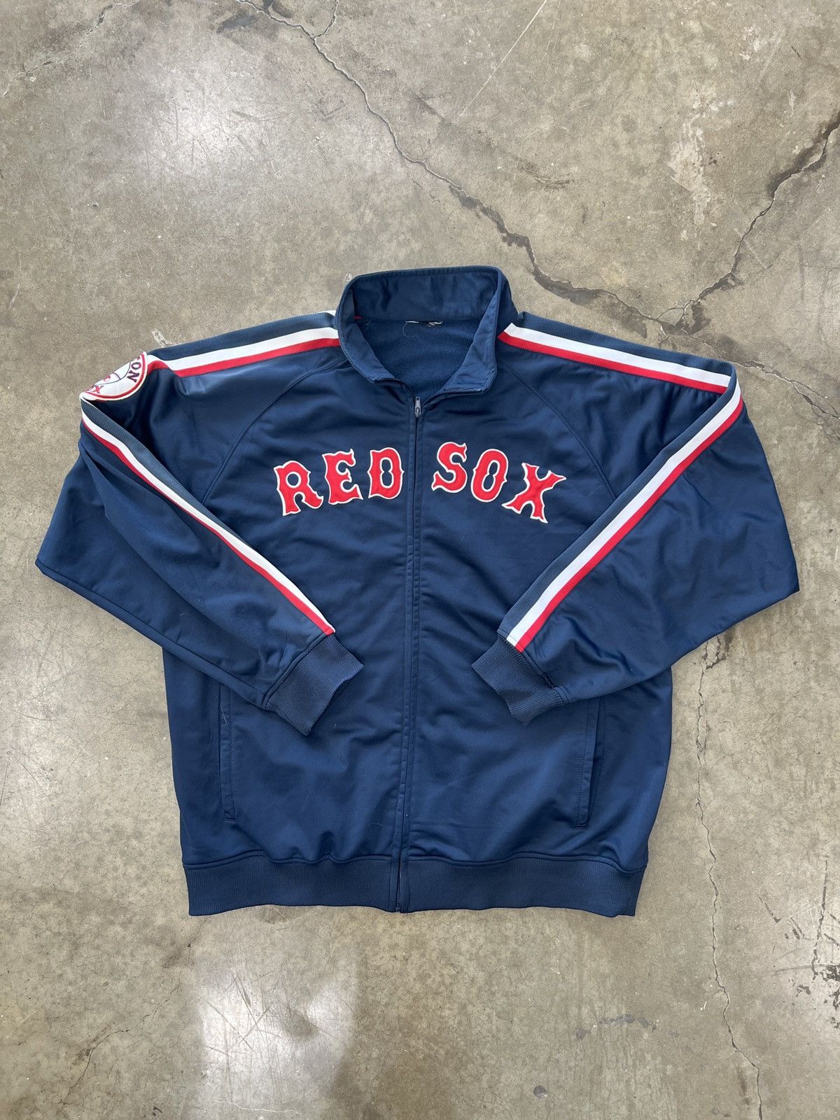 MLB × Vintage Vintage MLB Red Sox Stripe Sleeve Jacket XXL Size US XXL / EU 58 / 5 - 2 Thumbnail