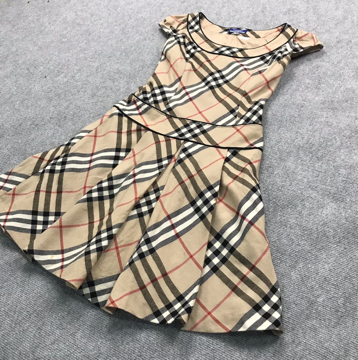 WOMEN BURBERRY WOOL NOVACHECK DRESS