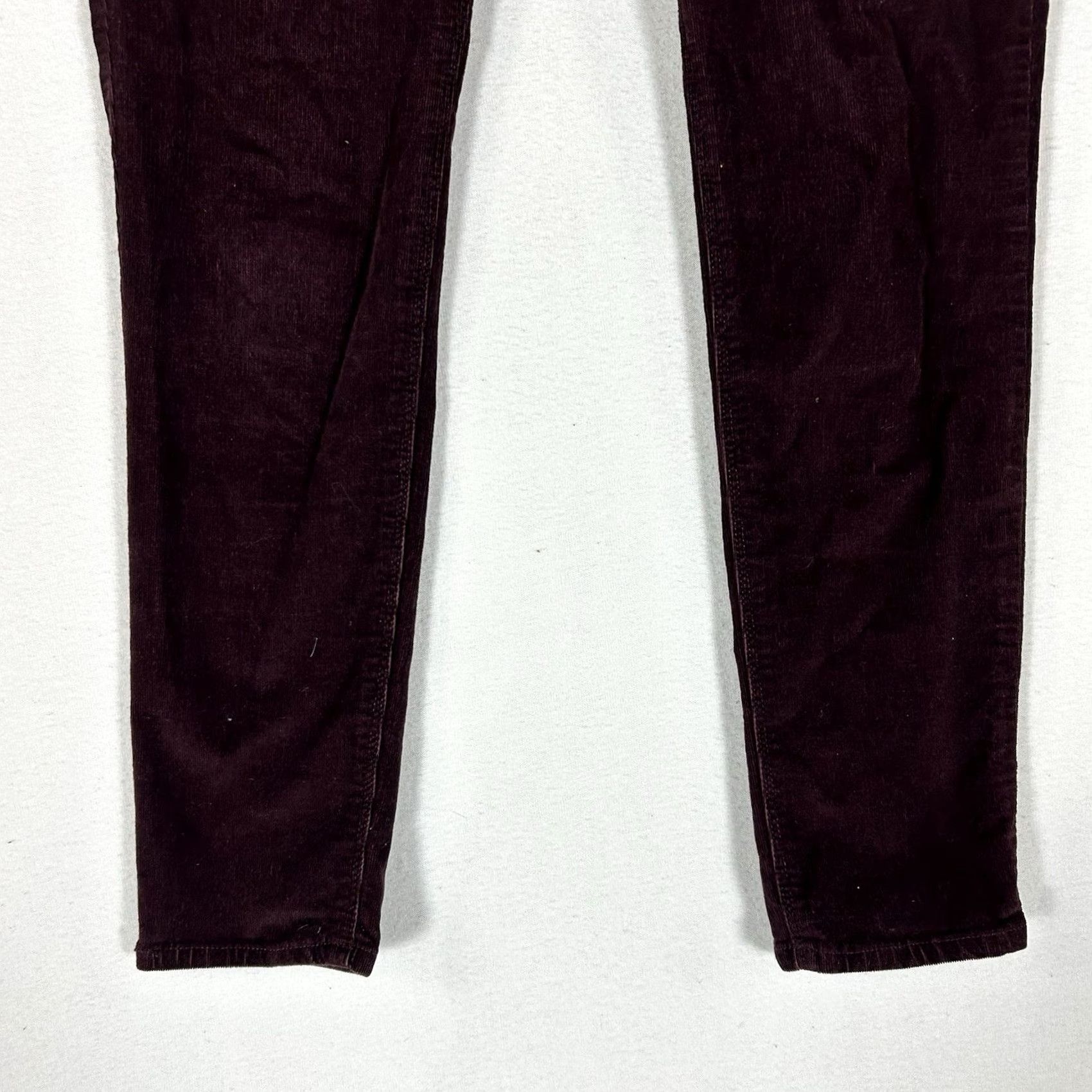 Express Express Corduroy Mid Rise Legging Pants Womens 10 Regular Maroon Dark Red Casual Size 32" / US 10 / IT 46 - 3 Thumbnail