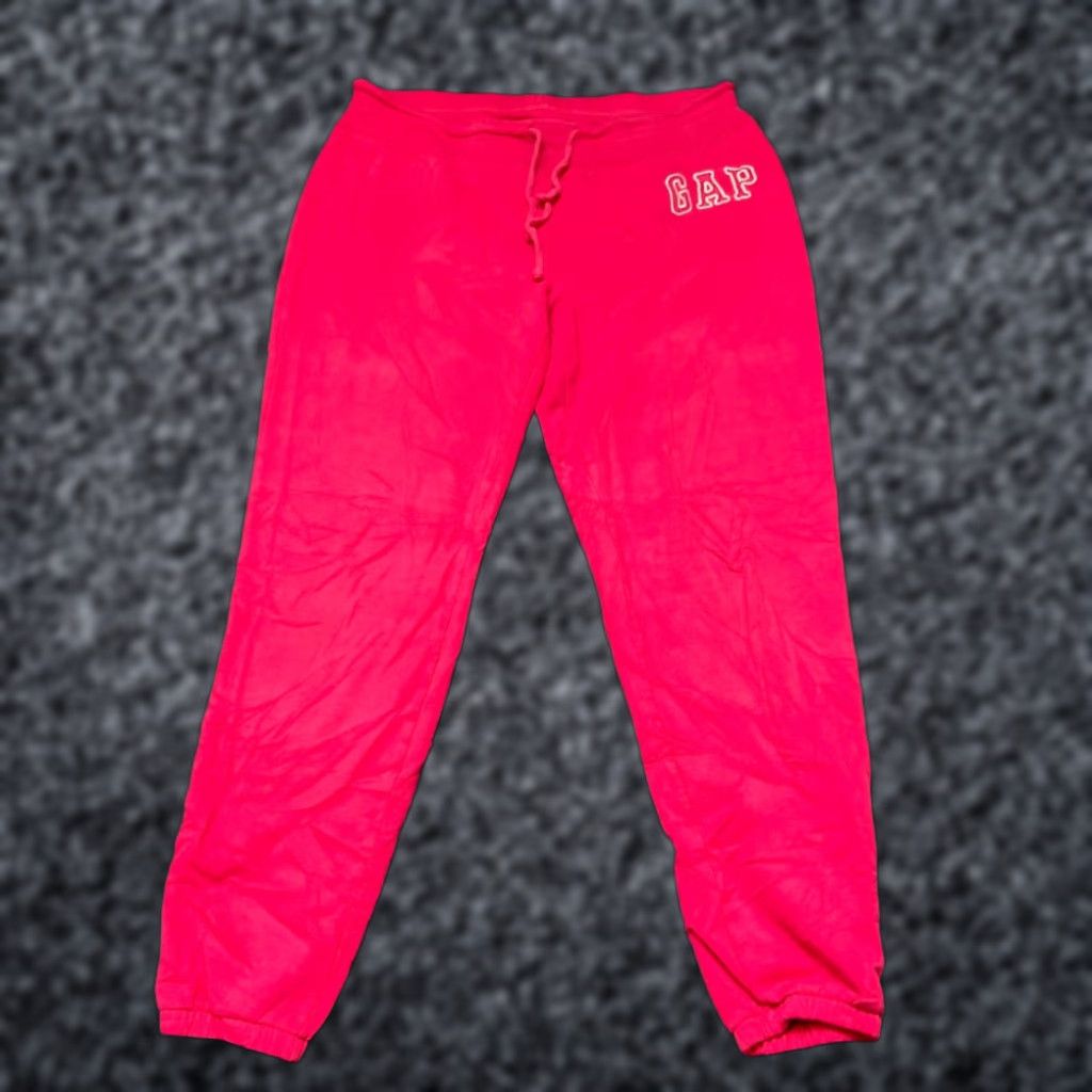 Gap Gap Sweatpants Women M Pink Fleece Lined Drawstring Tapered Leg Winter Cozy - Breathable, Comfort, Casual, Travel, Workwear - Gap Size 32" / US 10 / IT 46 - 1 Thumbnail