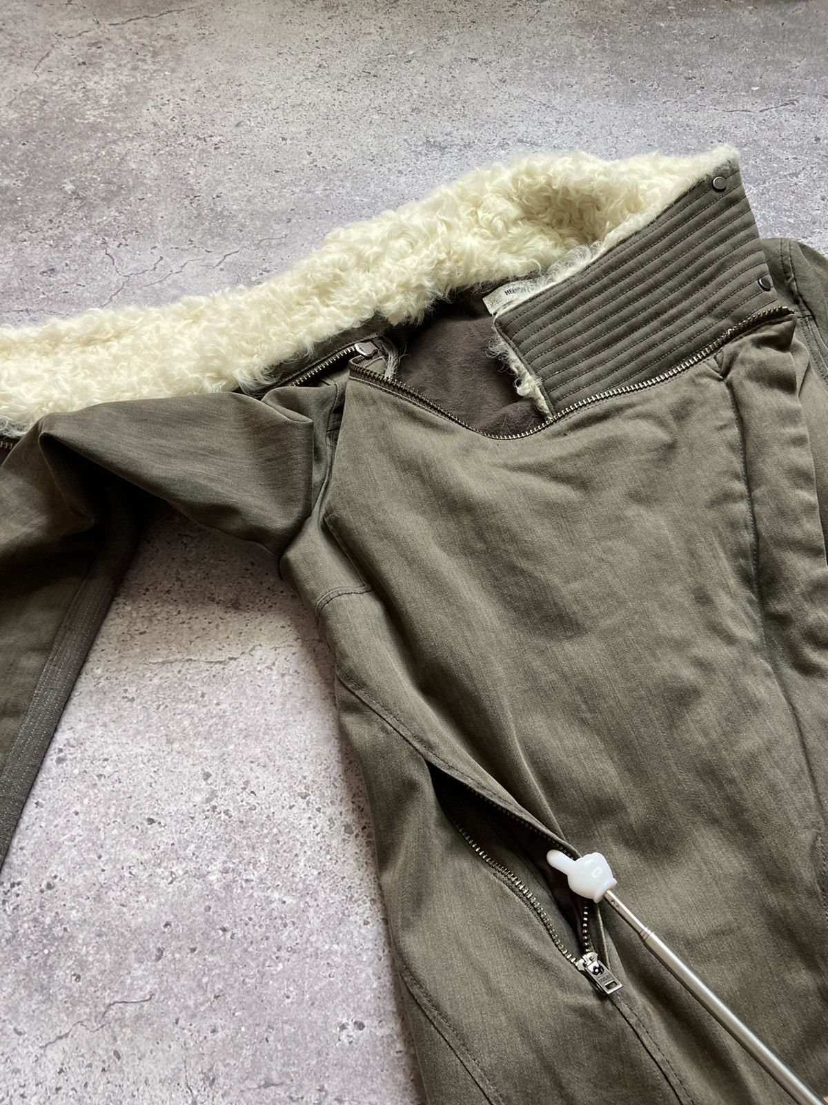 Helmut Lang Helmut Lang earth washed Fur high neck jacket Size S / US 4 / IT 40 - 14 Thumbnail