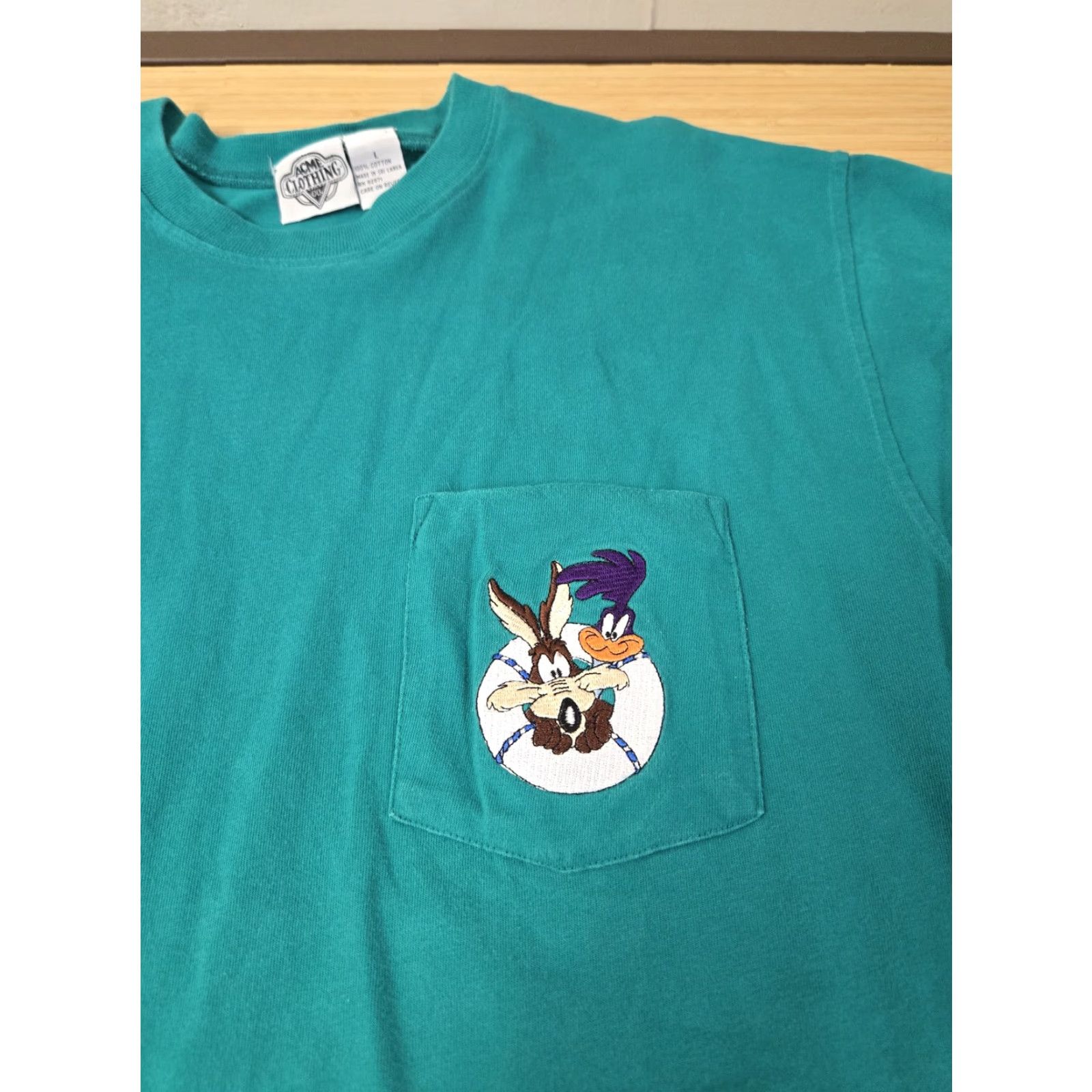 Altea VINTAGE Looney Tunes Shirt Mens Large Teal Wile E. Coyote Road Runner Pocket 90s Shirt Mens Large Teal Wile E. Coyote Road Runner Pocket 90s Size US L / EU 52-54 / 3 - 2 Thumbnail