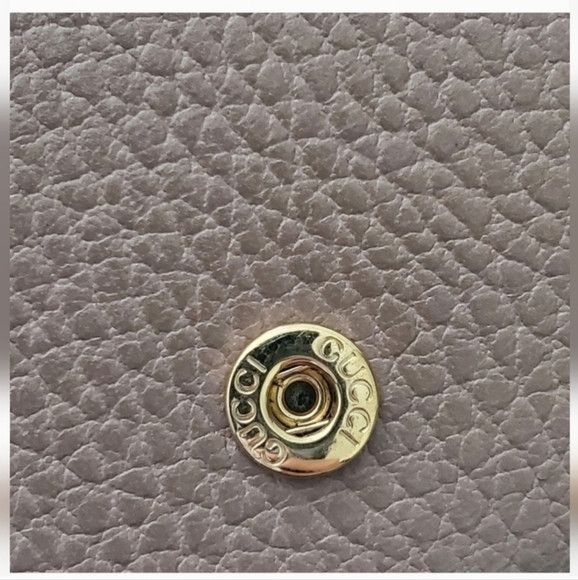 Gucci GUCCI Trifold Small Beige Leather Wallet Cardholders Size ONE SIZE - 12 Thumbnail