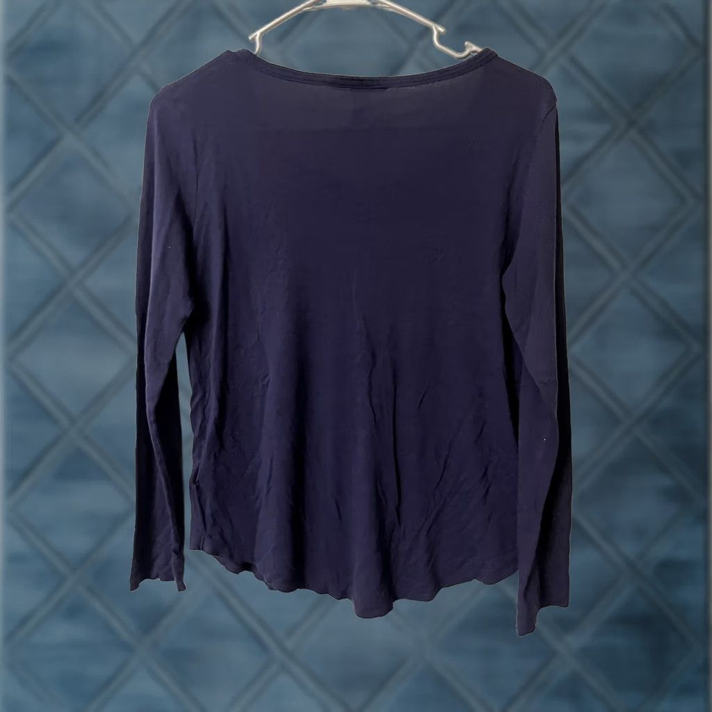 H&M H&M Pullover Basic Women's Small Blue Navy Long Sleeve Round Neck Size S / US 4 / IT 40 - 1 Thumbnail