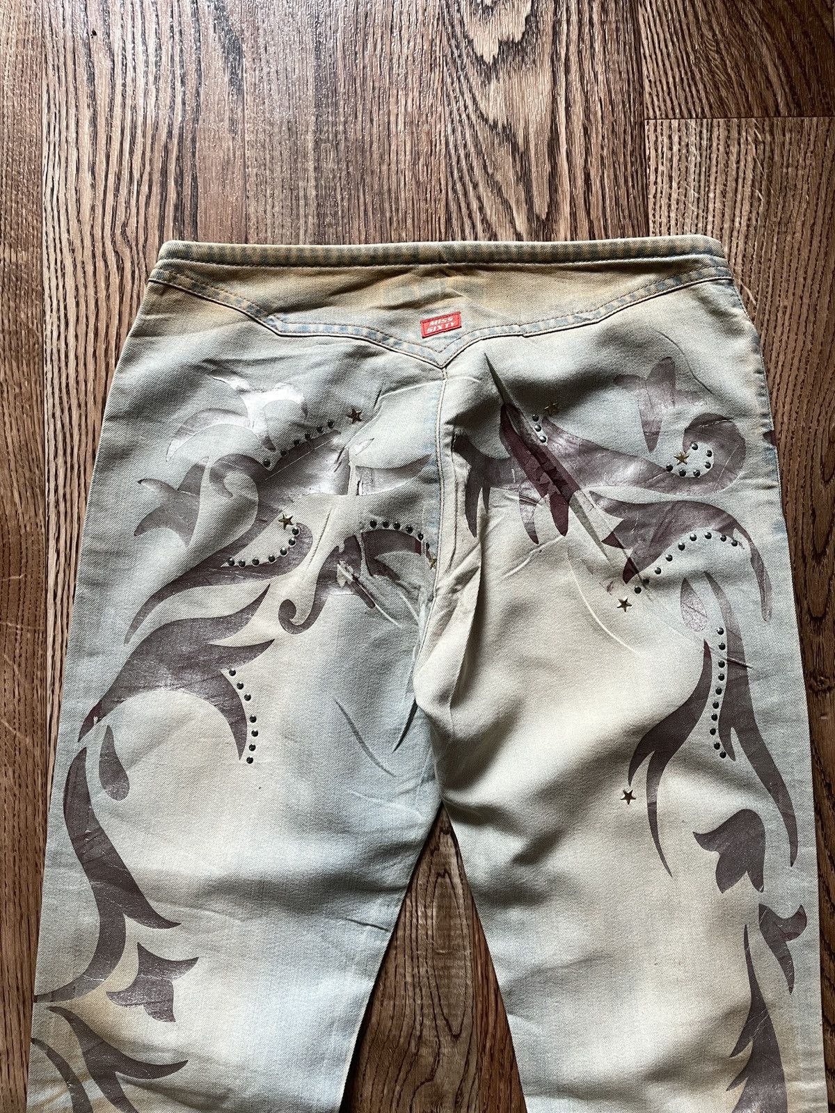 Miss Sixty Vintage Miss Sixty Jeans Flared Distressed 00s Low Rice Size 27" / US 4 / IT 40 - 8 Thumbnail