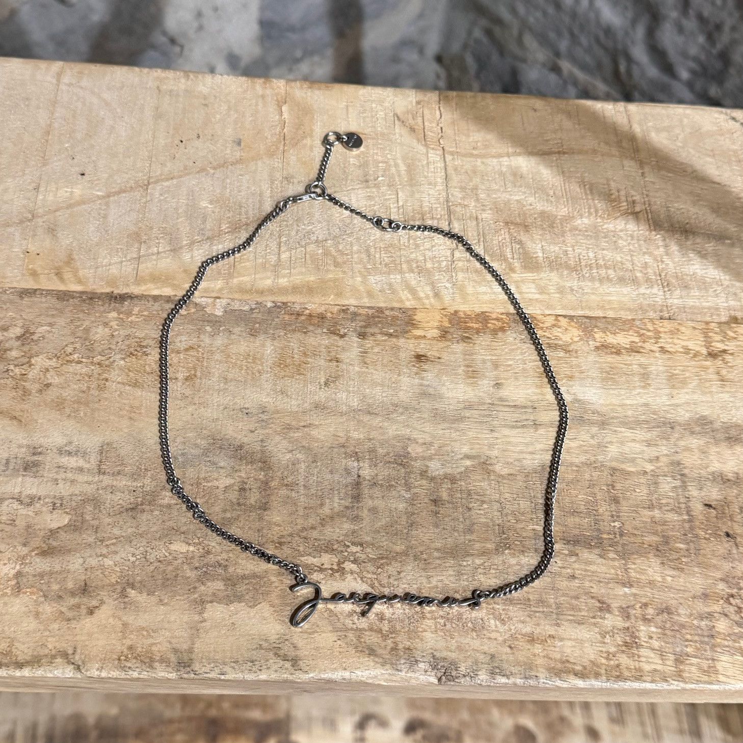 Jacquemus Jacquemus Silver Logo Signature La Chaîne Necklace Size ONE SIZE - 2 Thumbnail