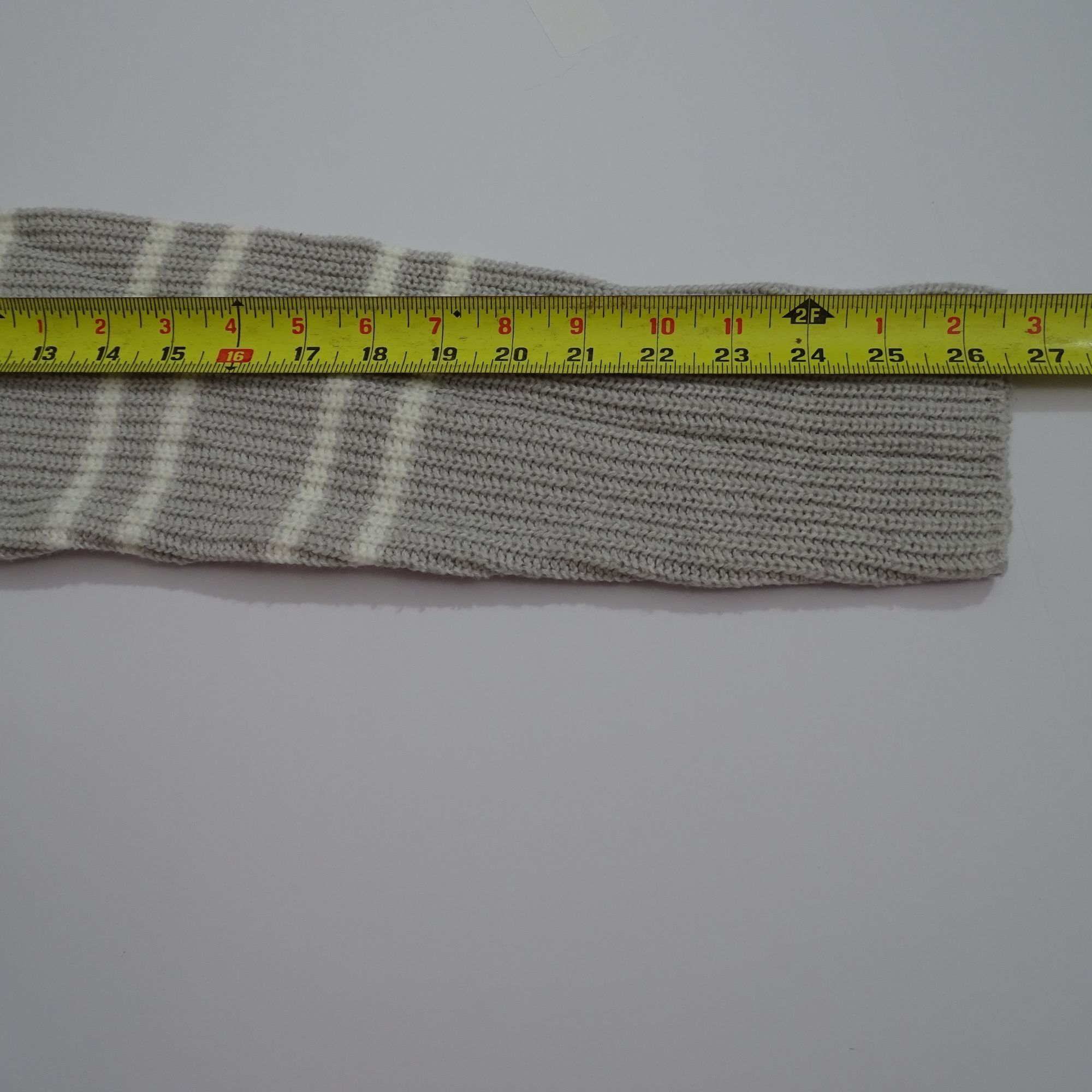 Other Moral Fiber Gray Stripe Acrylic Knit V-Neck Sweater Size XL Size XL / US 12-14 / IT 48-50 - 9 Thumbnail
