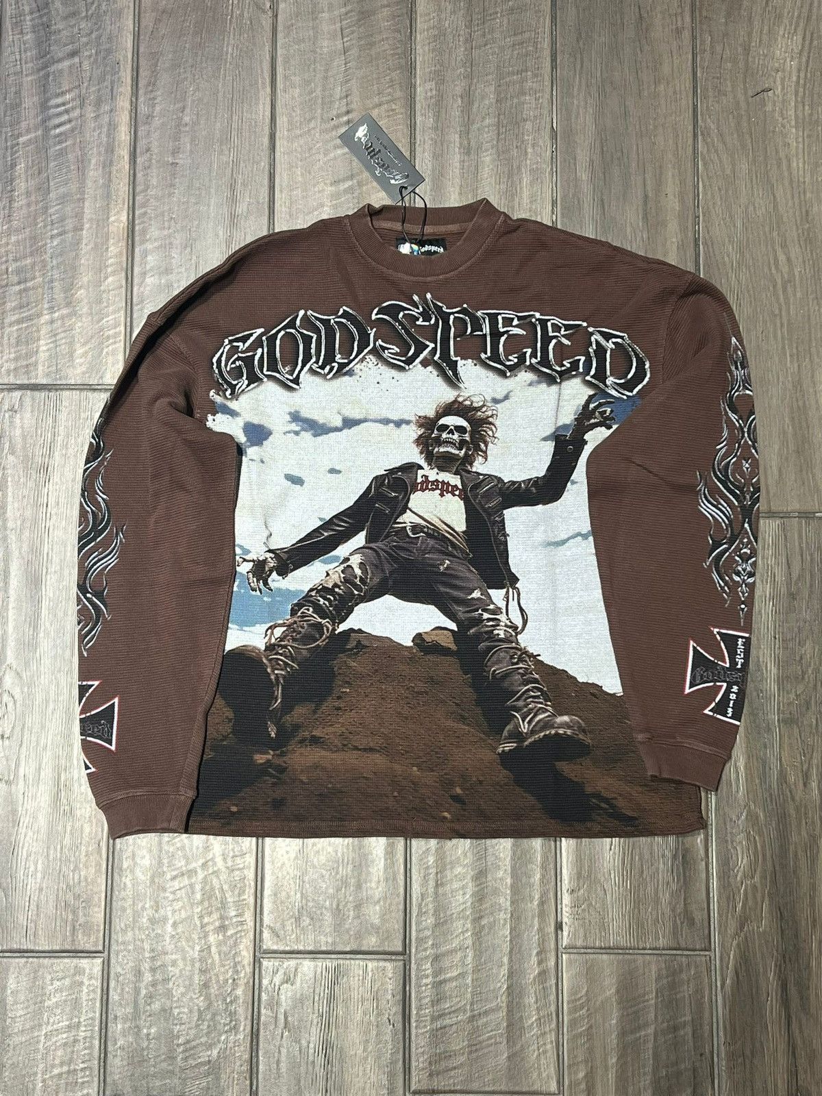 Godspeed Godspeed Rocker Long Sleeve Thermal Brown Wash Size US XL / EU 56 / 4 - 1 Thumbnail