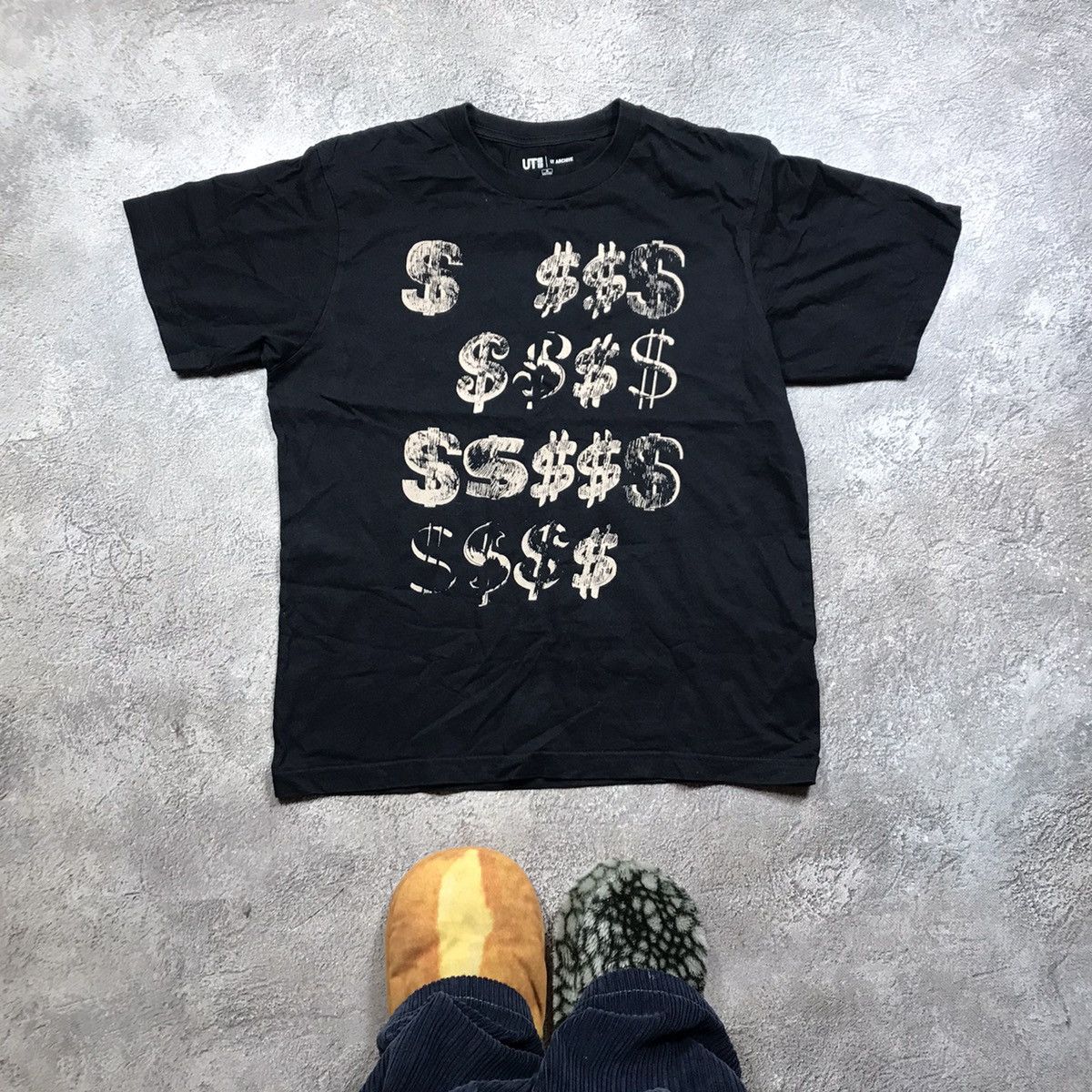 Vintage Vintage Y2K Money Graphic Tee Skate Streetwear Faded Black M Size US M / EU 48-50 / 2 - 1 Thumbnail