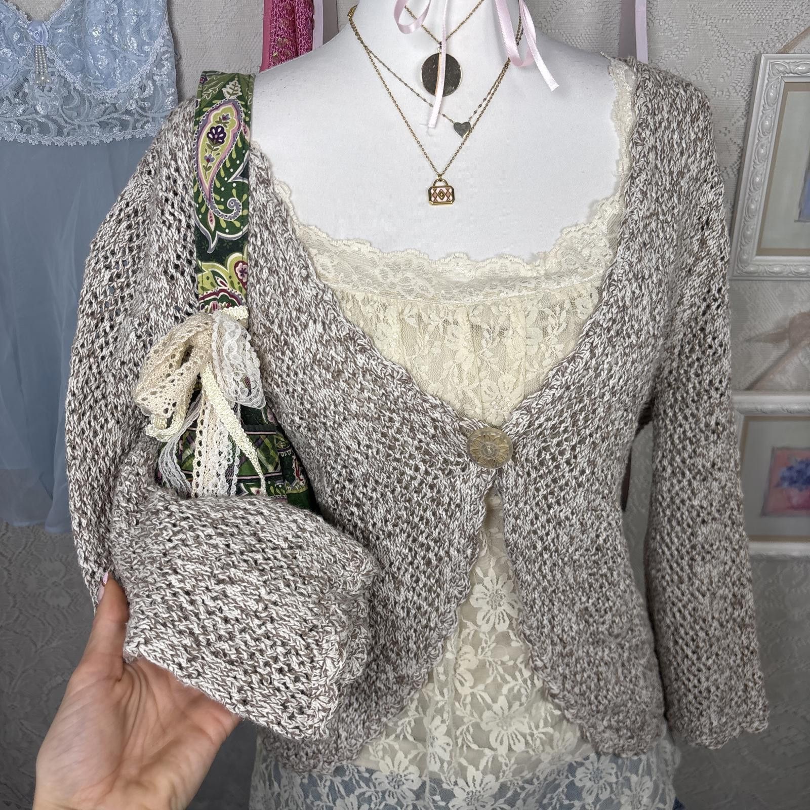 Other vintage cozy crochet layering cardigan Size L / US 10 / IT 46 - 3 Thumbnail