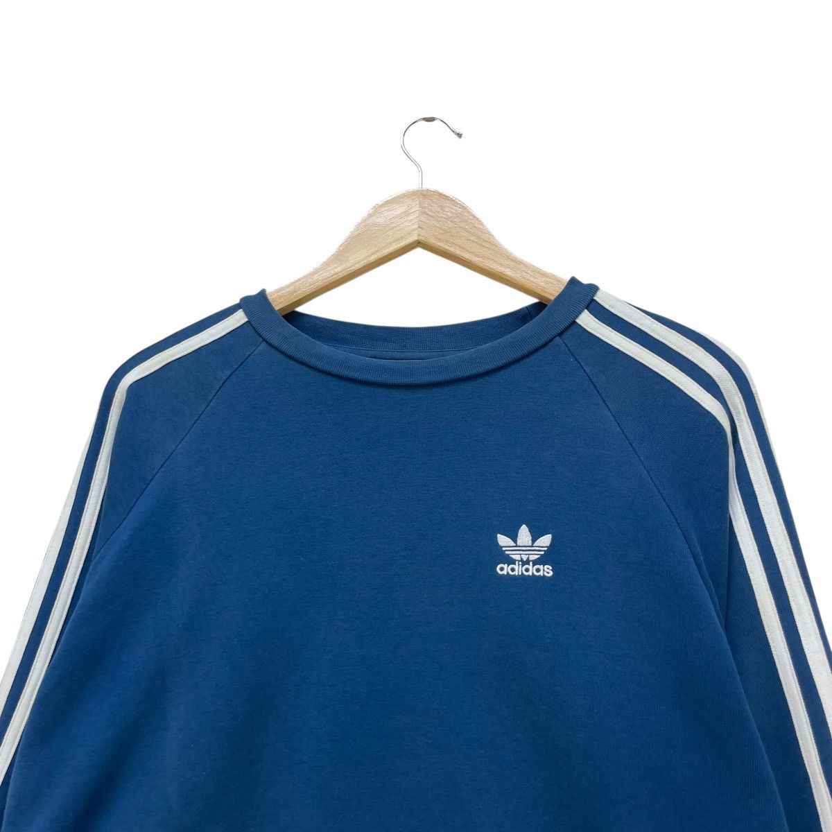 Adidas 💥Vintage Adidas 3-Stripes Crewneck Sweatshirt, Size US M / EU 48-50 / 2 - 3 Thumbnail