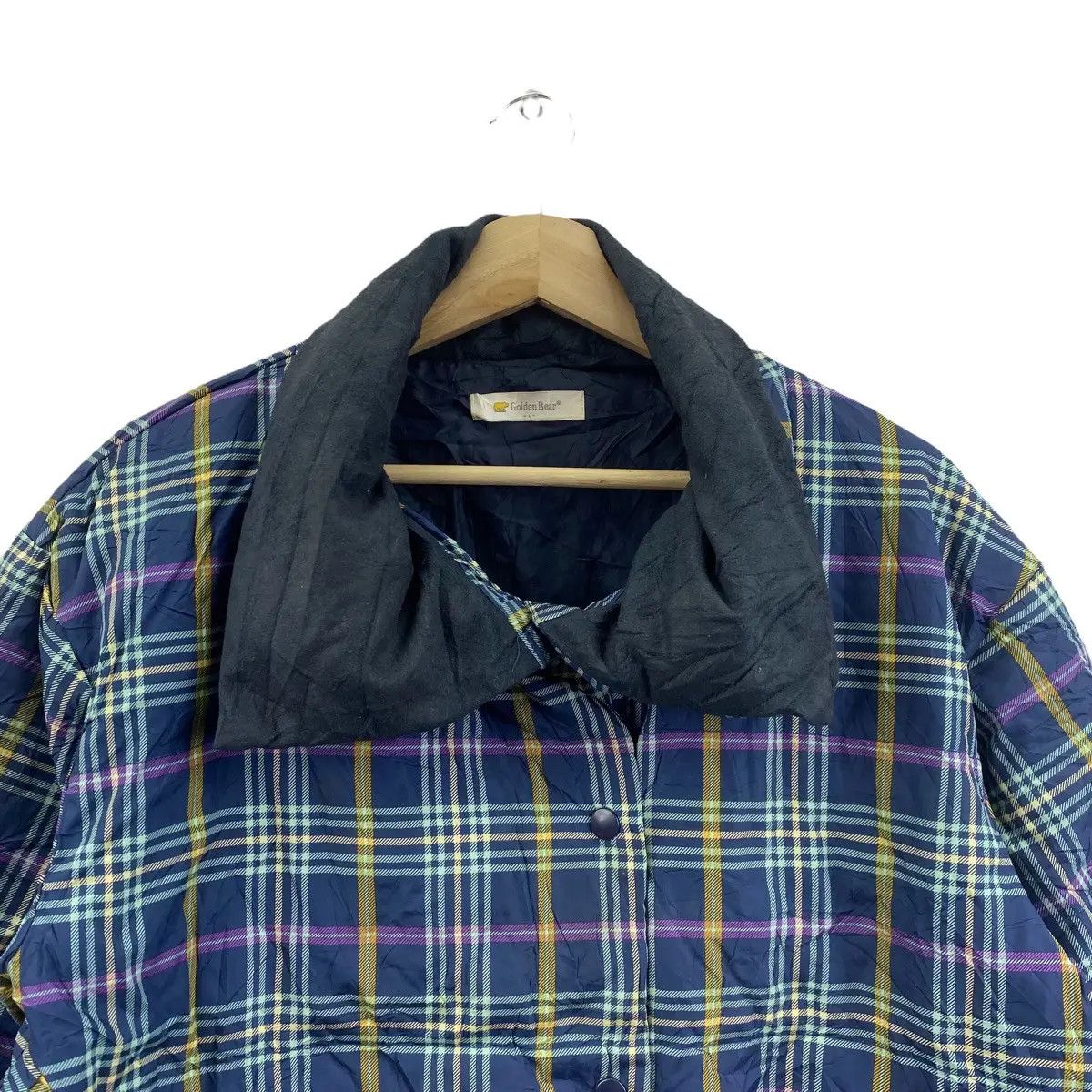 Golden Bear Vtg GOLDEN BEAR Cropped Top CHECKS Puffer Jacket Size L / US 10 / IT 46 - 3 Thumbnail