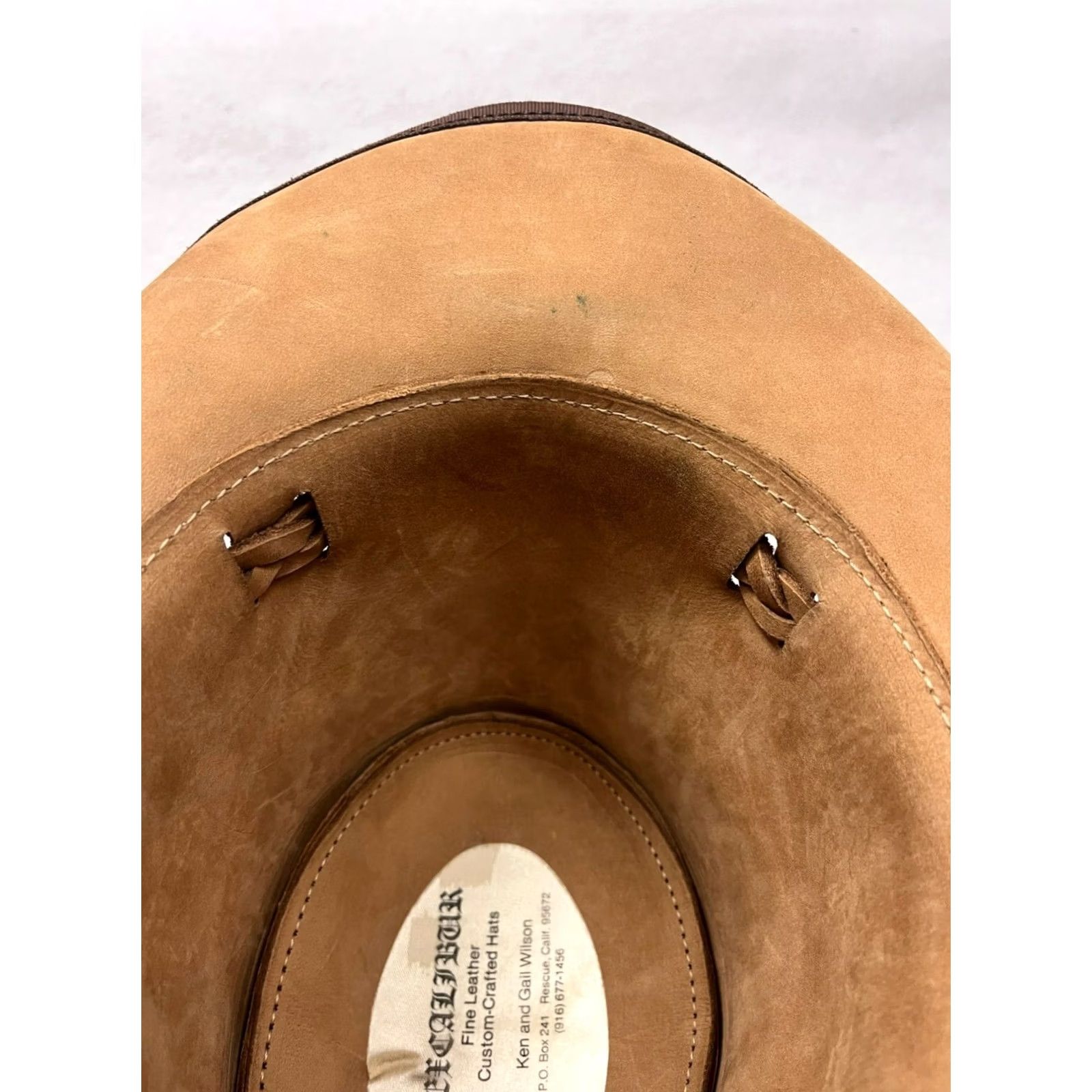 Vintage VINTAGE Excalibur Men’s Cowboy Hat Leather OSFM Brown Mens Size ONE SIZE - 5 Thumbnail