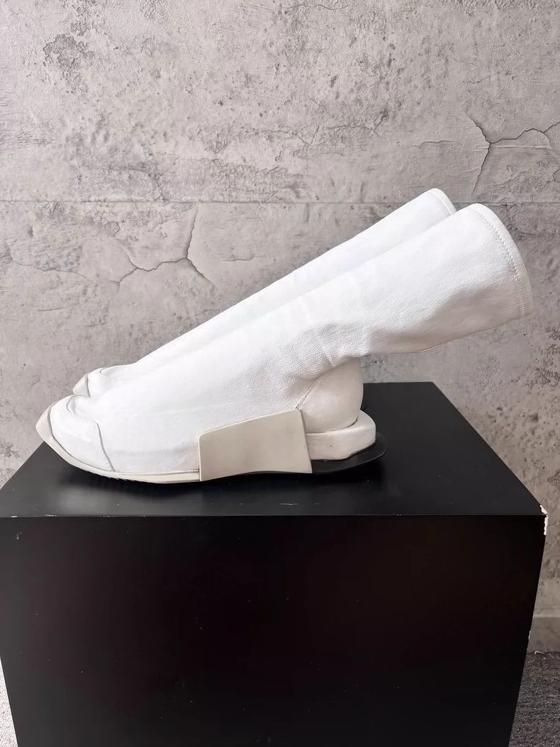Rick Owens Rick Owens White Leather Tank Boots-2508 Size US 8 / EU 41 - 3 Thumbnail