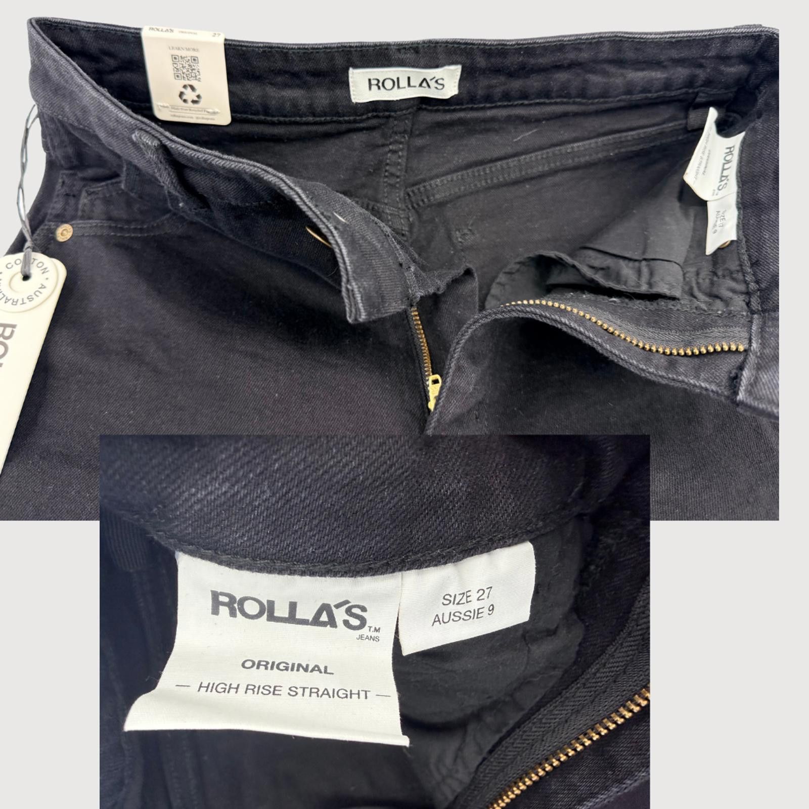 Rolla's Rolla's Original Straight Jeans High Rise Black 27 NWT Size 27" / US 4 / IT 40 - 4 Thumbnail