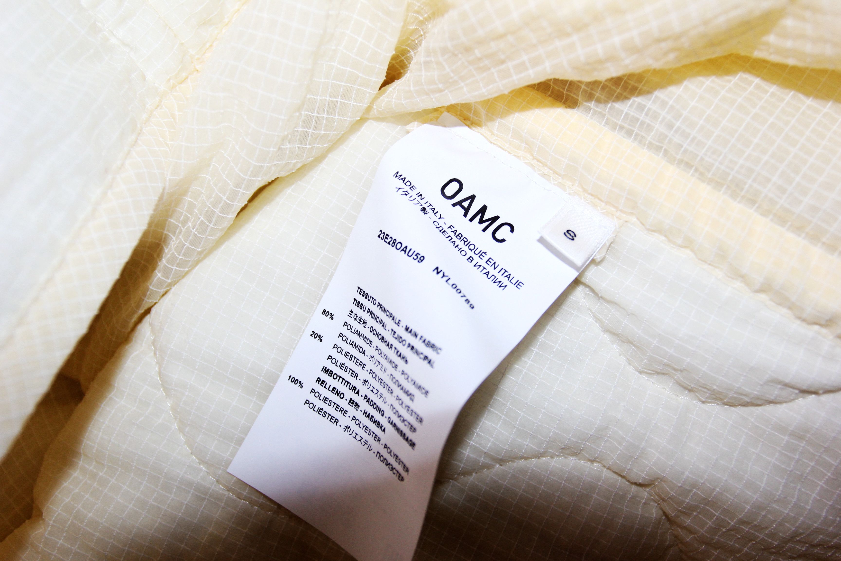 OAMC BNWT SS23 OAMC OFF-WHITE QUILTED JACKET S Size US S / EU 44-46 / 1 - 10 Thumbnail