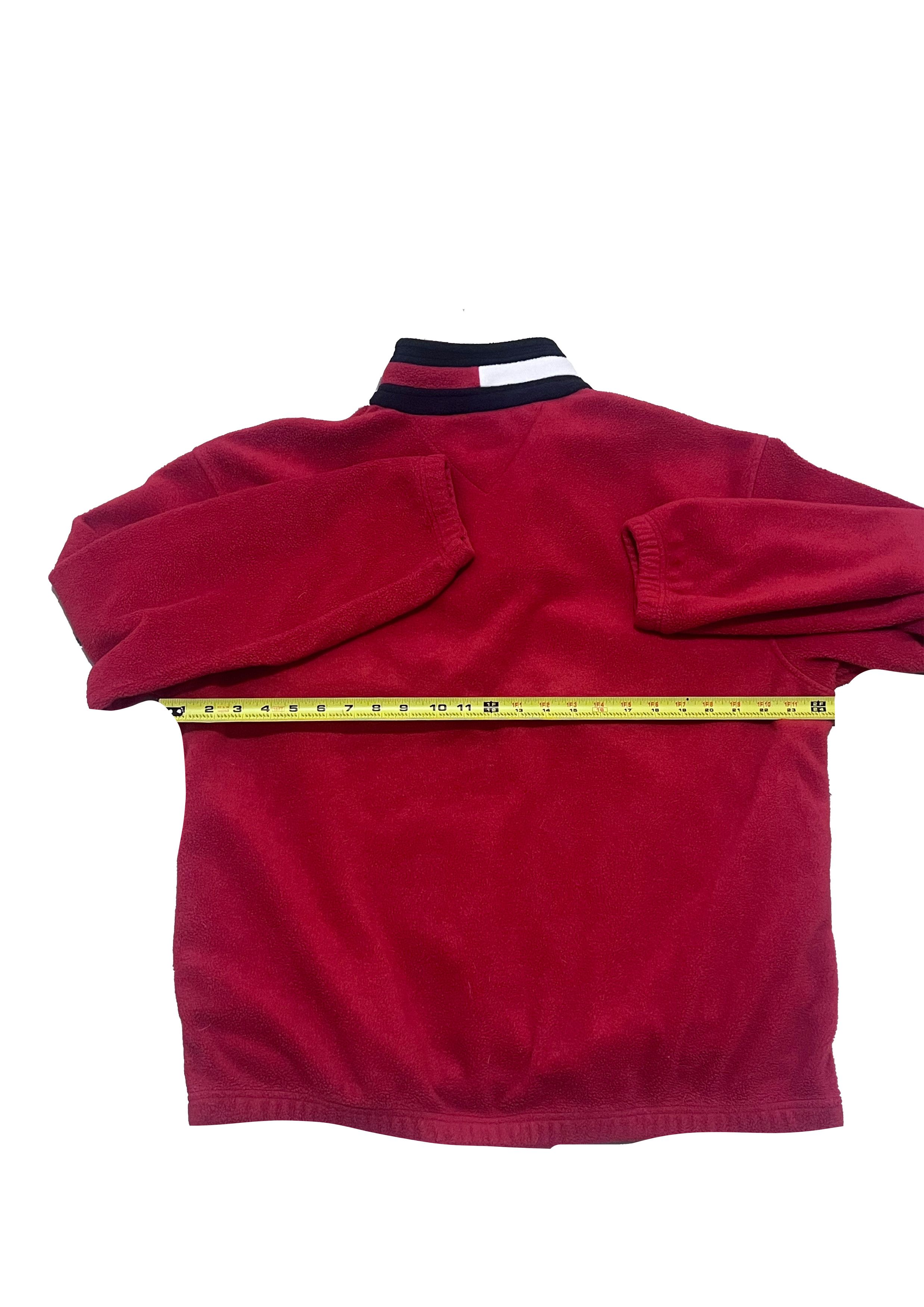 Tommy Hilfiger × Vintage Vintage Tommy Hilfiger Fleece Flag Spellout Pullover Size L Size US L / EU 52-54 / 3 - 3 Thumbnail