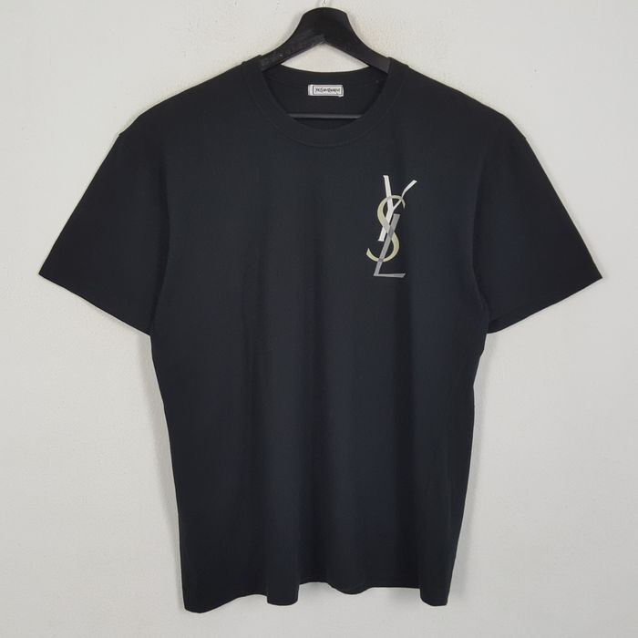 Vintage YVES SAINT LAURENT Luxury Brand YSL Logo Design Tshirt | Grailed