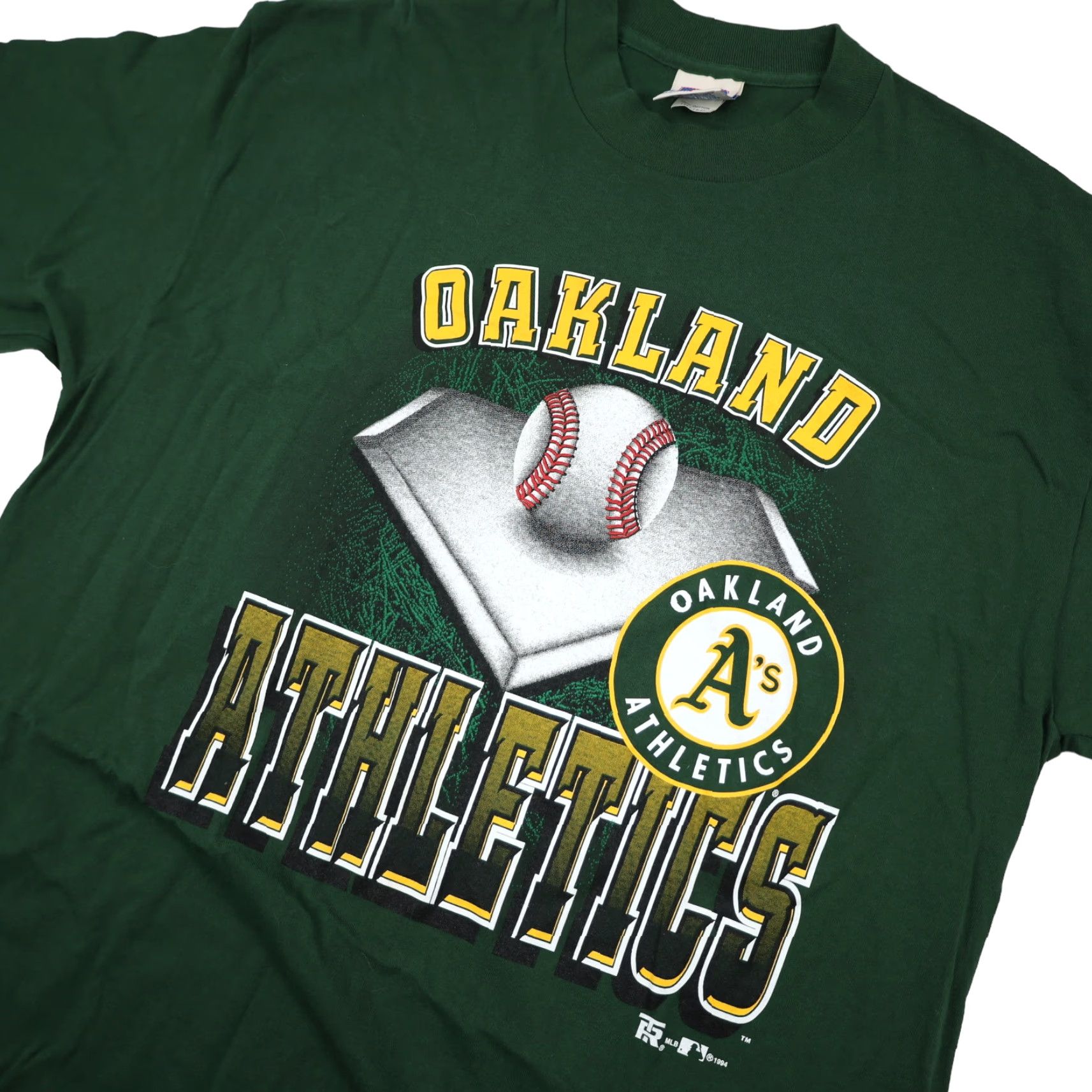Vintage VINTAGE Oakland Athletics Mens XL T-Shirt Green Graphic Size US XL / EU 56 / 4 - 2 Thumbnail
