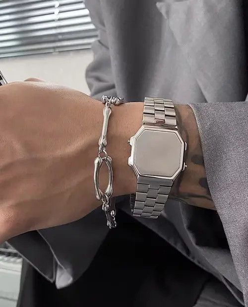 Jewelry Fashion hip hop titanium steel skeleton bracelet chain Size ONE SIZE - 2 Thumbnail