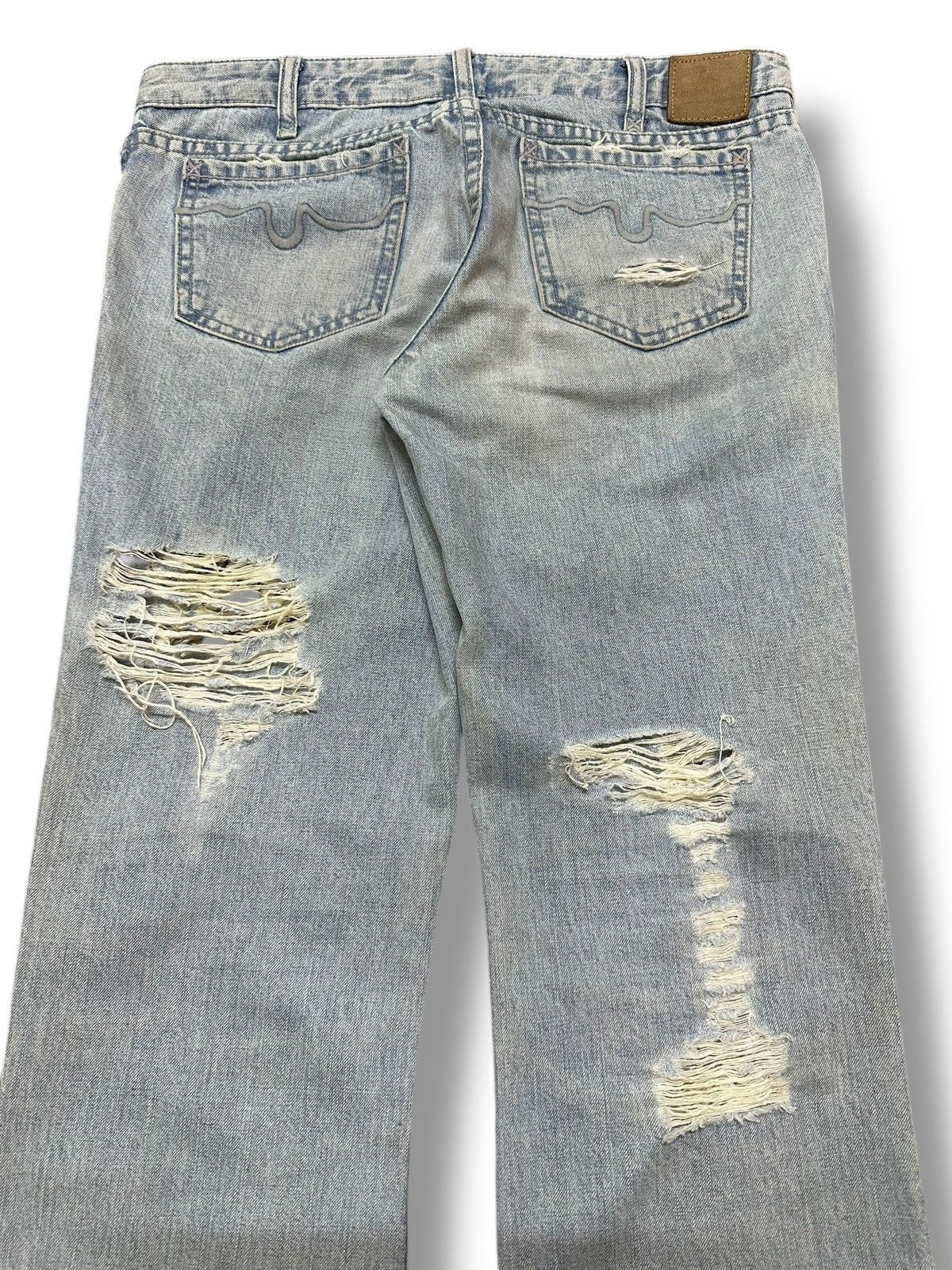 Japanese Brand Vintage LD Distressed Jean With Baggy Loose Style Faded Wash Size US 30 / EU 46 - 5 Thumbnail