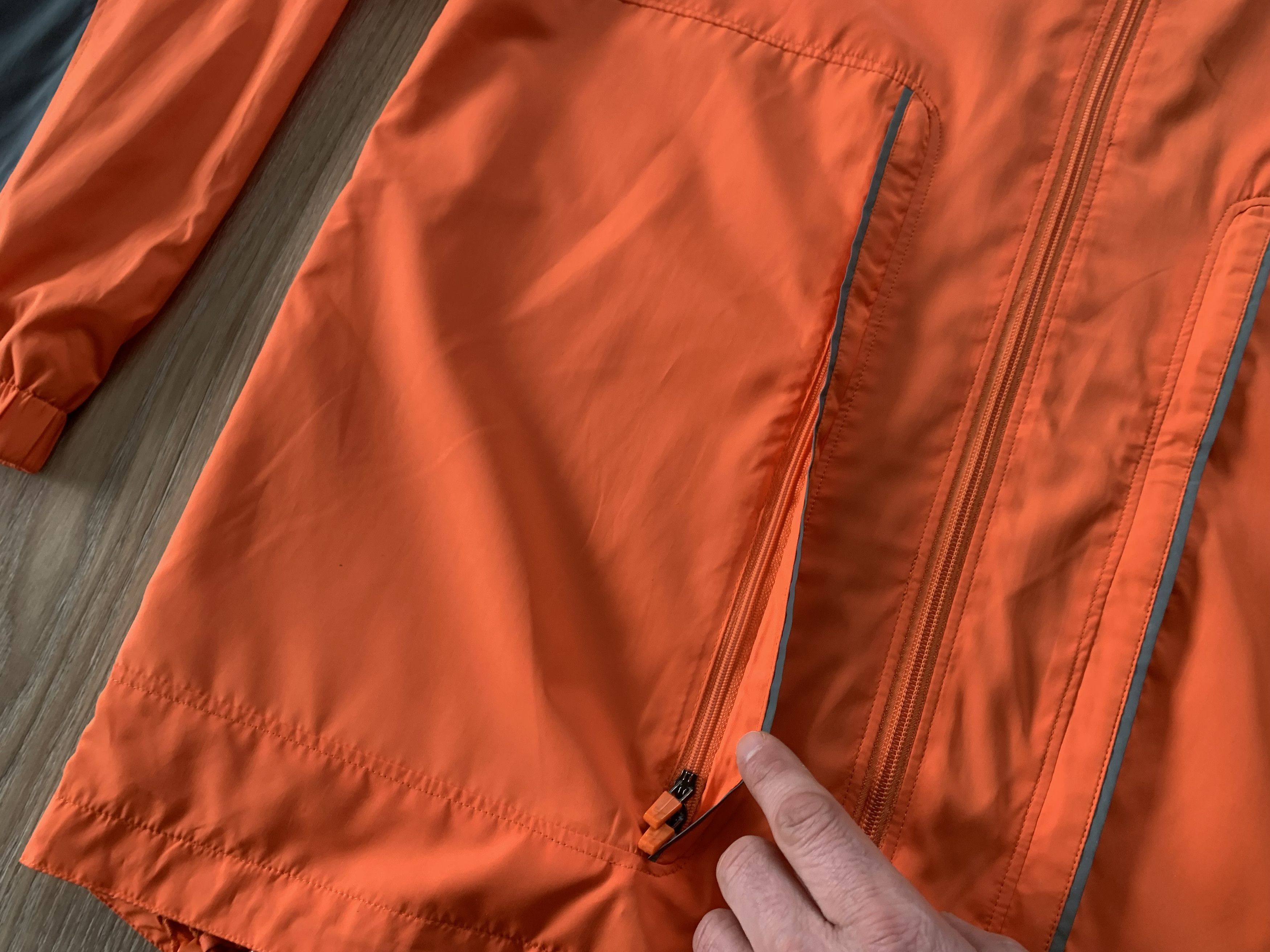 Nike × Vintage Nike Vintage Orange Nylon Reflective Running Jacket Size US L / EU 52-54 / 3 - 6 Thumbnail