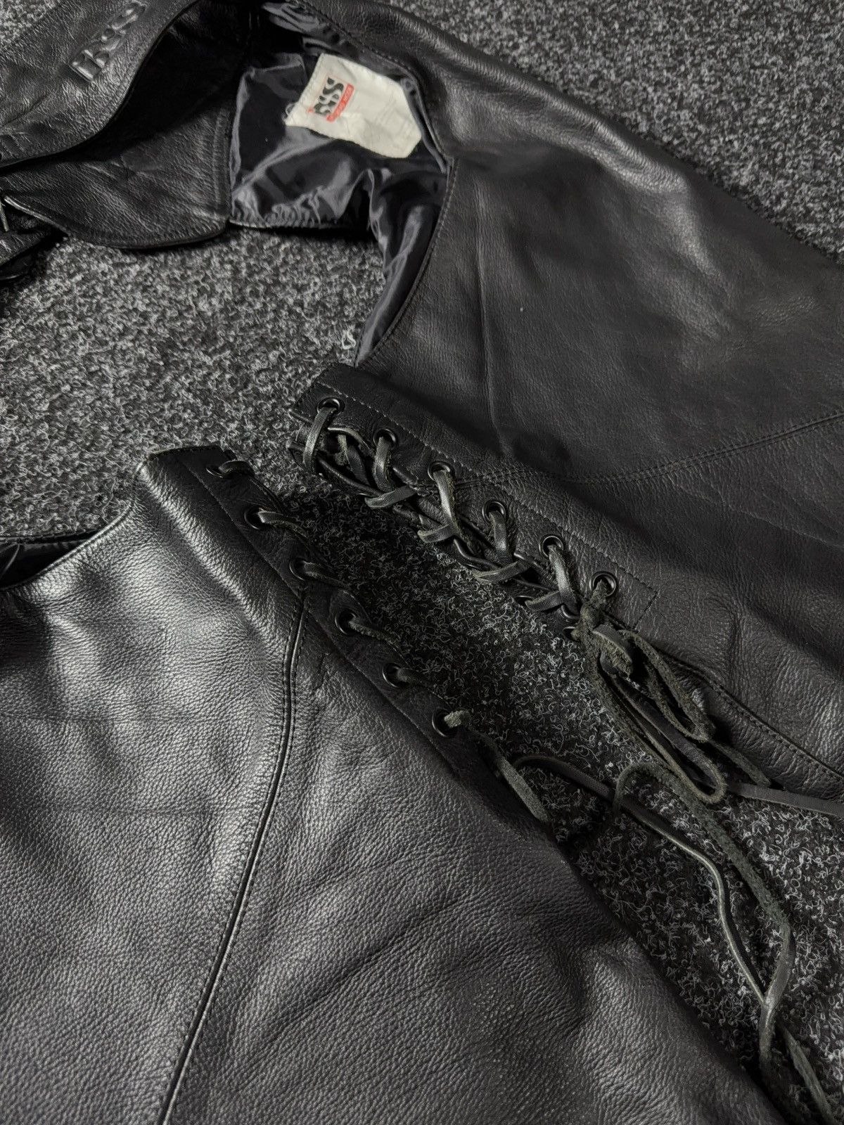Leather Vintage 90s IXS 1990's Leather Moto Racing pants Chaps Size US 32 / EU 48 - 12 Thumbnail