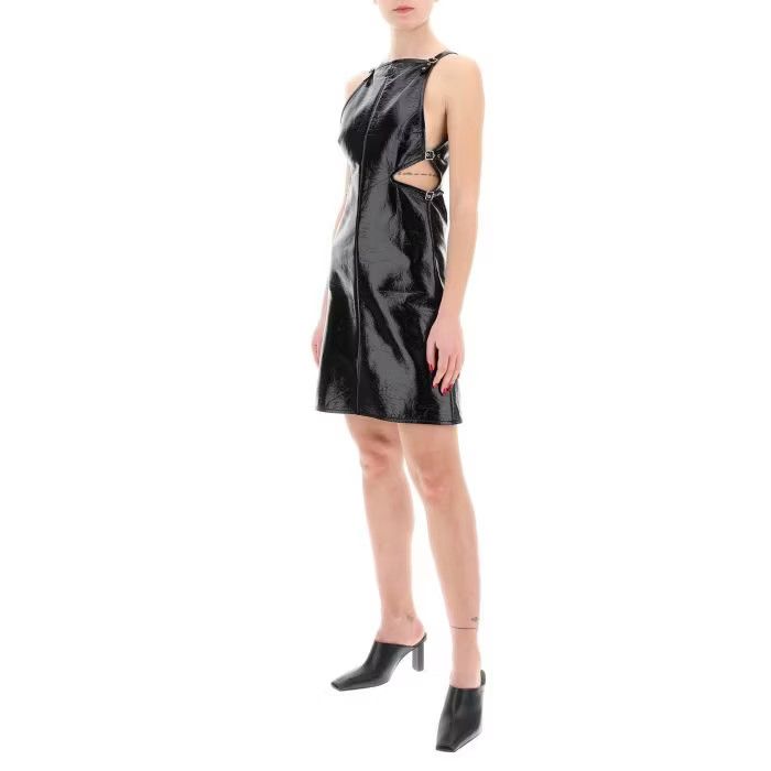 collared dress mini Black Crepe Bow Collar Mini Dress