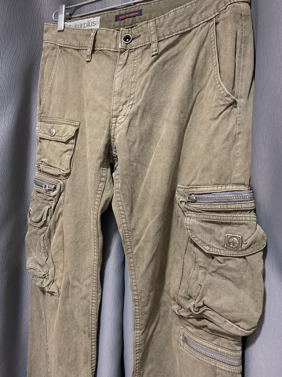 Japanese Brand Surplus Low rise multi pockets bootcut cargo pants Size US 32 / EU 48 - 4 Thumbnail