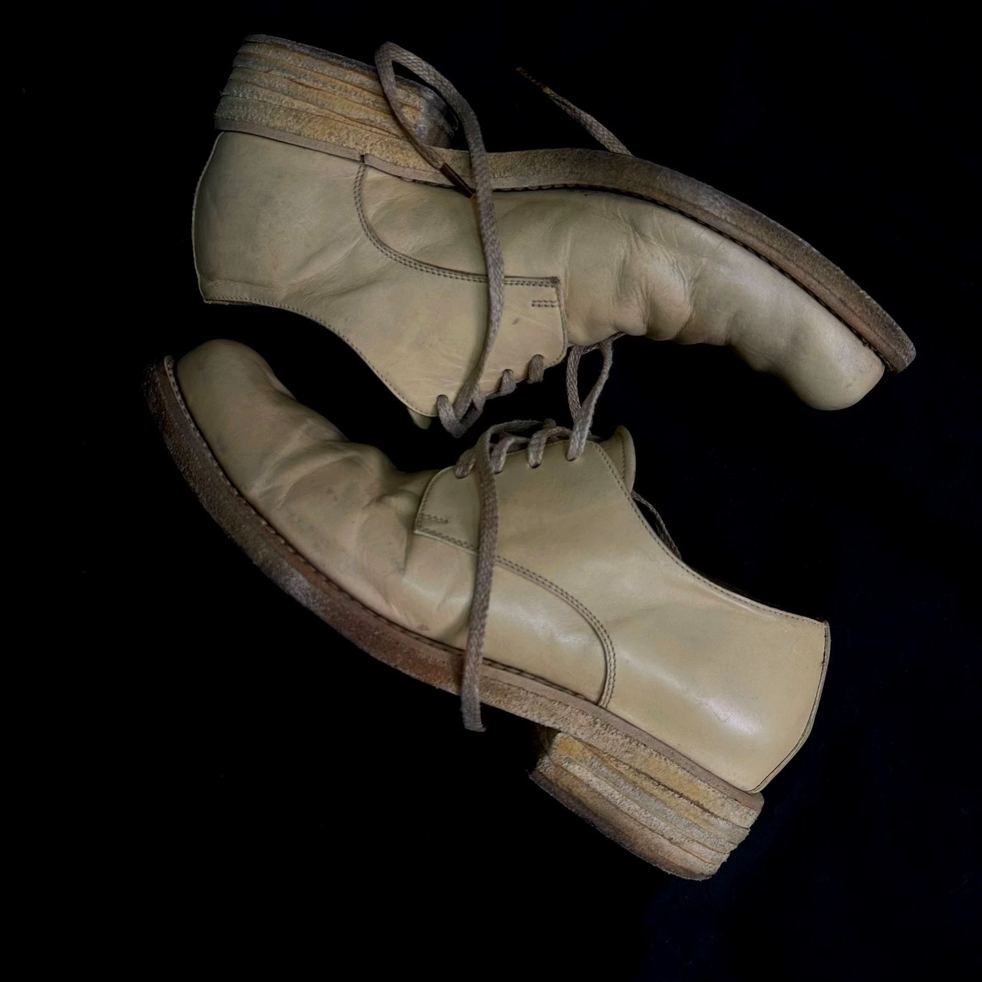 A1923 a1923 Handcrafted Horween Derby Shoes Thick Cream Yellow Size US 7 / EU 40 - 5 Thumbnail