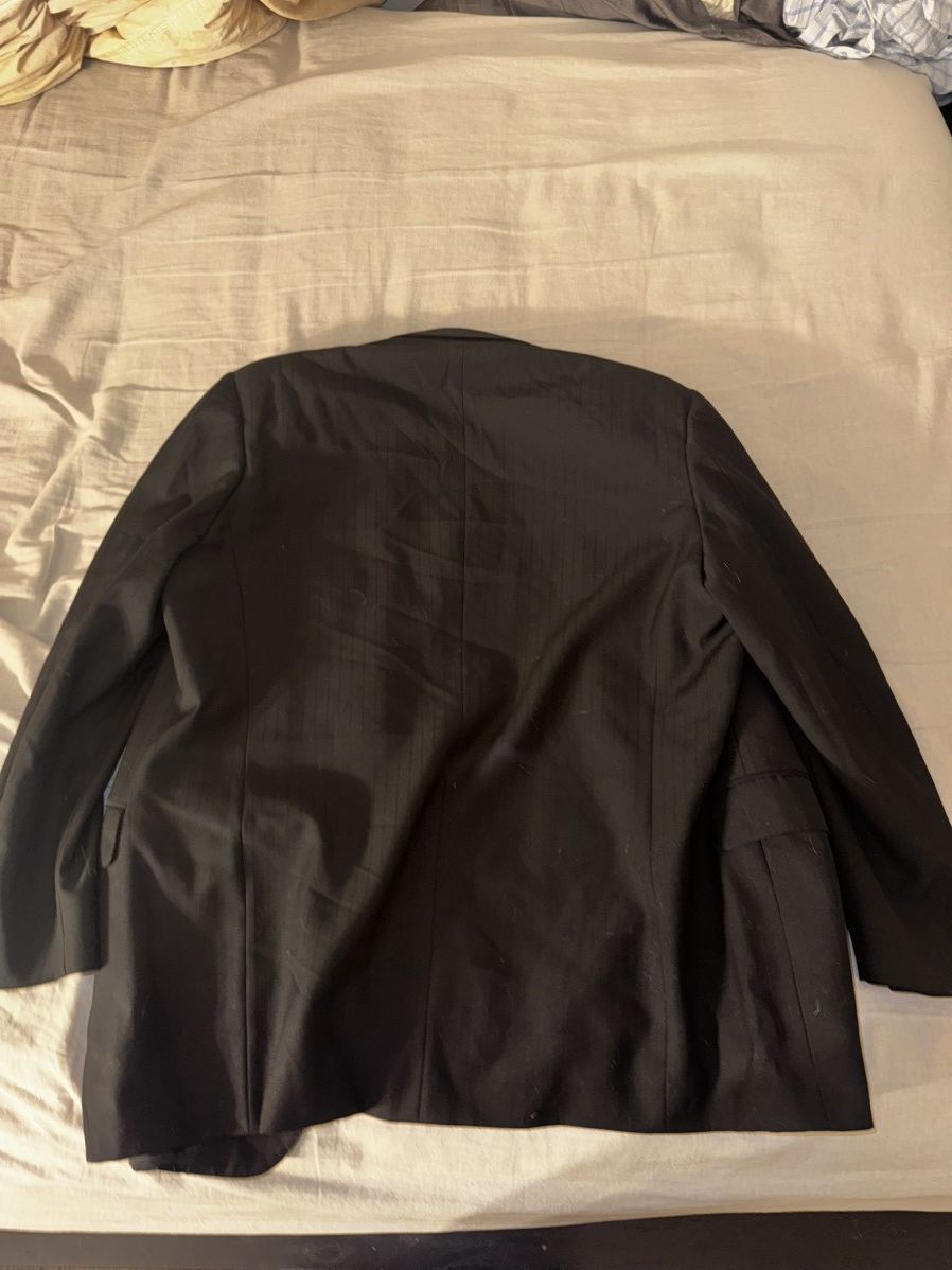 Canali Canali Black Pinstripe Wool Suit Jacket – Made in Italy 46L Size 46R - 6 Thumbnail
