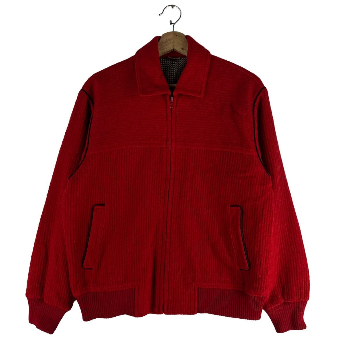 Japanese Brand 🔥VINTAGE BOMBER JACKET HIGH FASHION RICH RED Size US M / EU 48-50 / 2 - 1 Thumbnail