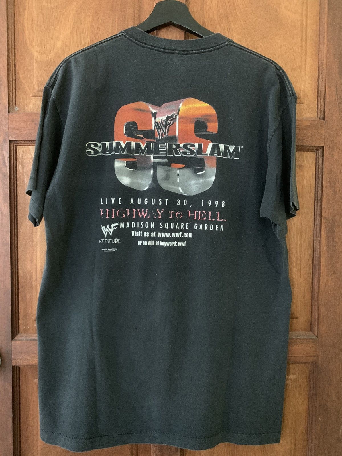 Vintage × WCW/nWo × WWF RARE‼️Vintage wwf summerslam vii undertaker stone cold shirt Size US XL / EU 56 / 4 - 5 Thumbnail