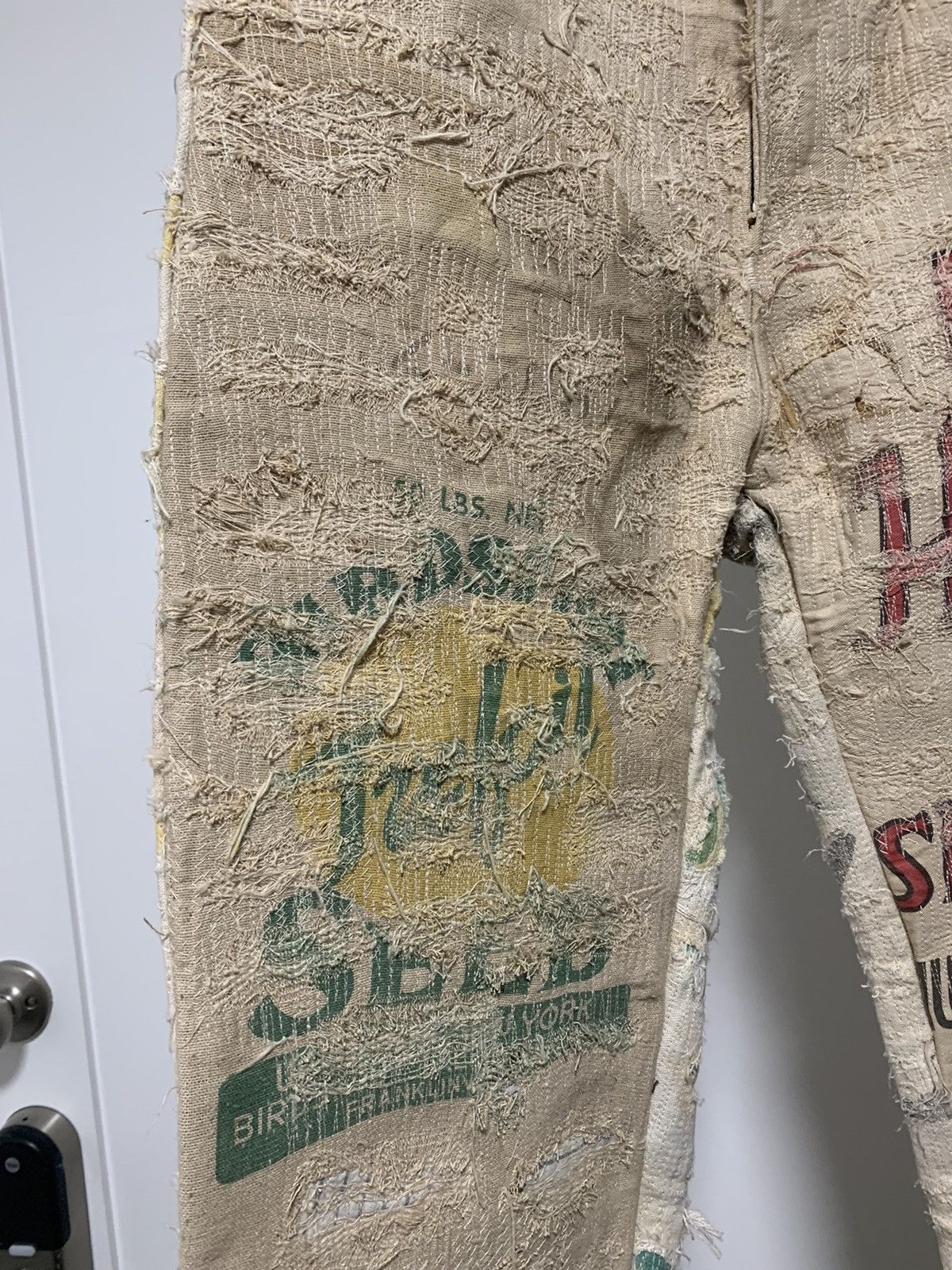 Vintage Bizzrad Feed Sack Scabbed Pants Size US 34 / EU 50 - 3 Thumbnail