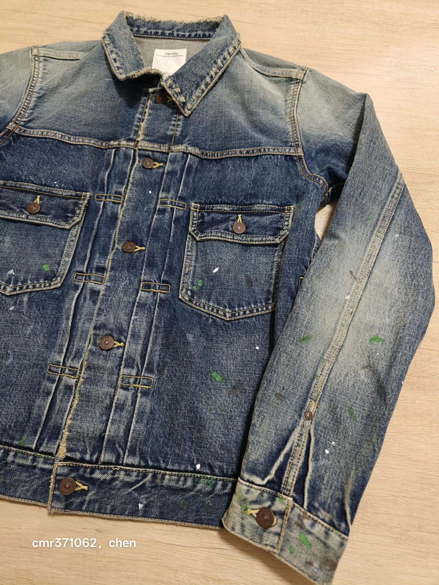 Visvim visvim 19ss 101JKT mud-yellow hand-distressed/painted size 3 worn 2x Size US L / EU 52-54 / 3 - 3 Thumbnail
