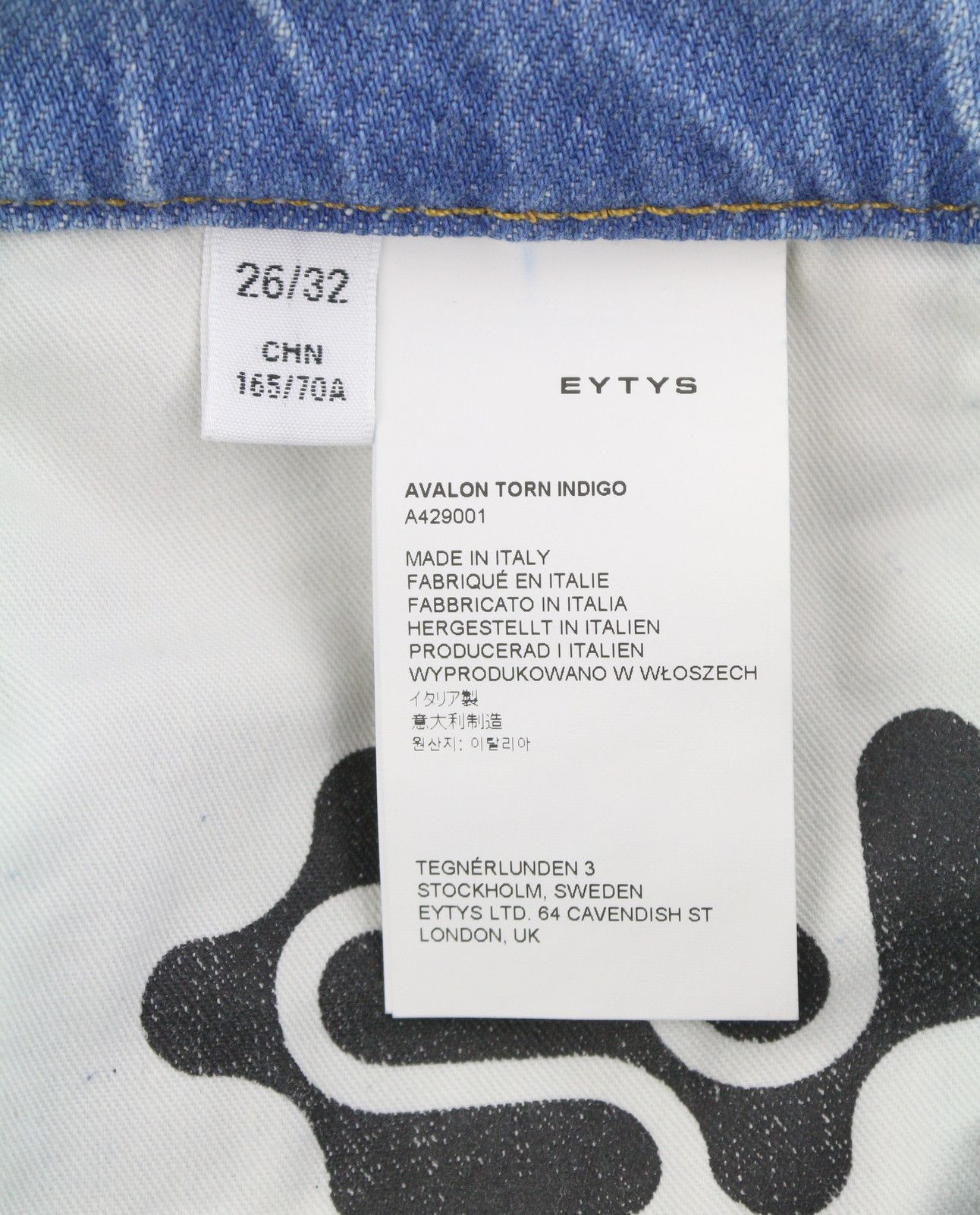 Eytys AVALON TORN INDIGO BOOTCUT W26/L32 Blue RRP370 88886 Size 26" / US 2 / IT 38 - 10 Thumbnail