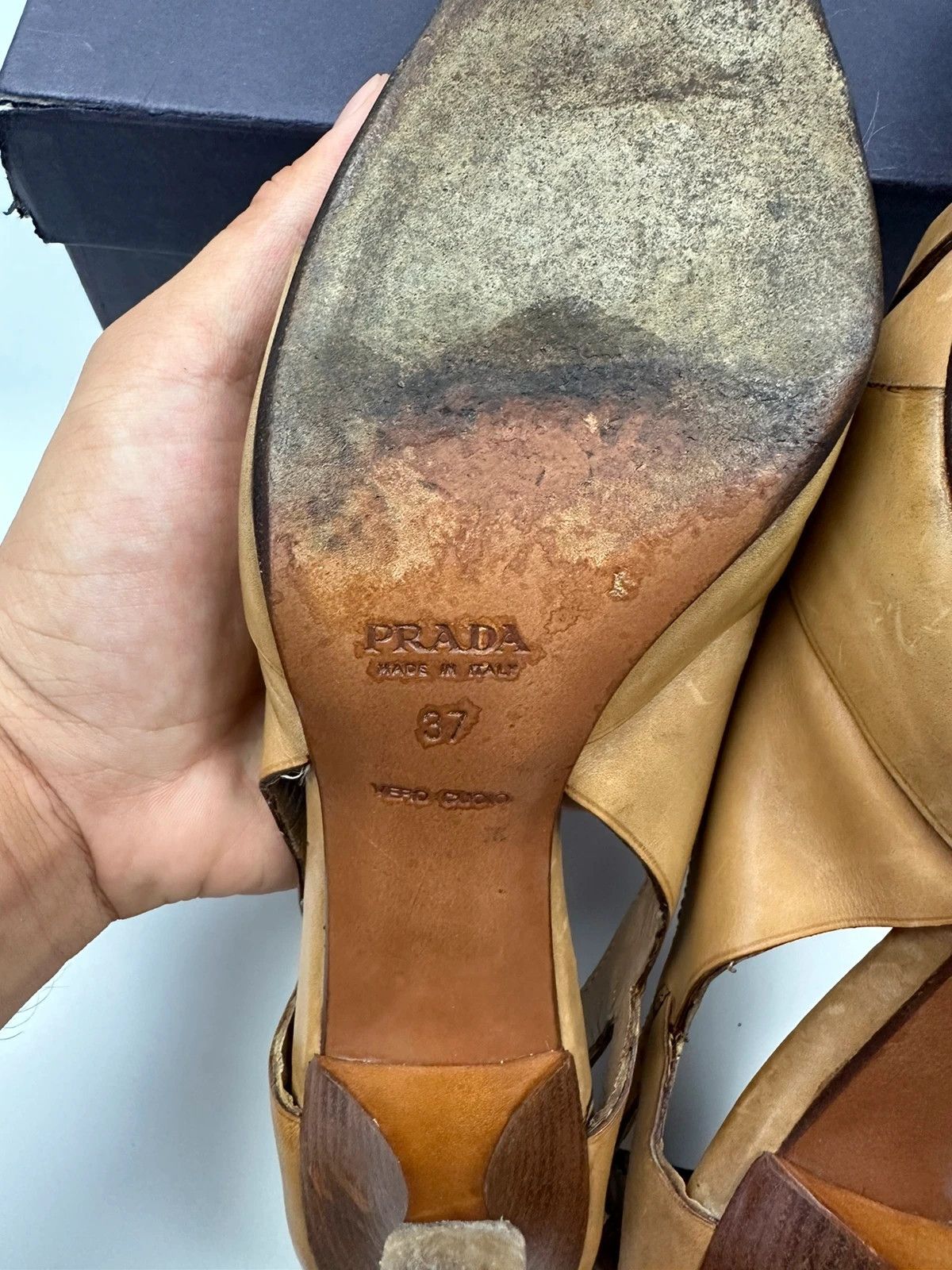 Prada Prada Milano Beige Leather Pumps Heels Pointy Toe Size US 6 / IT 36 - 12 Thumbnail