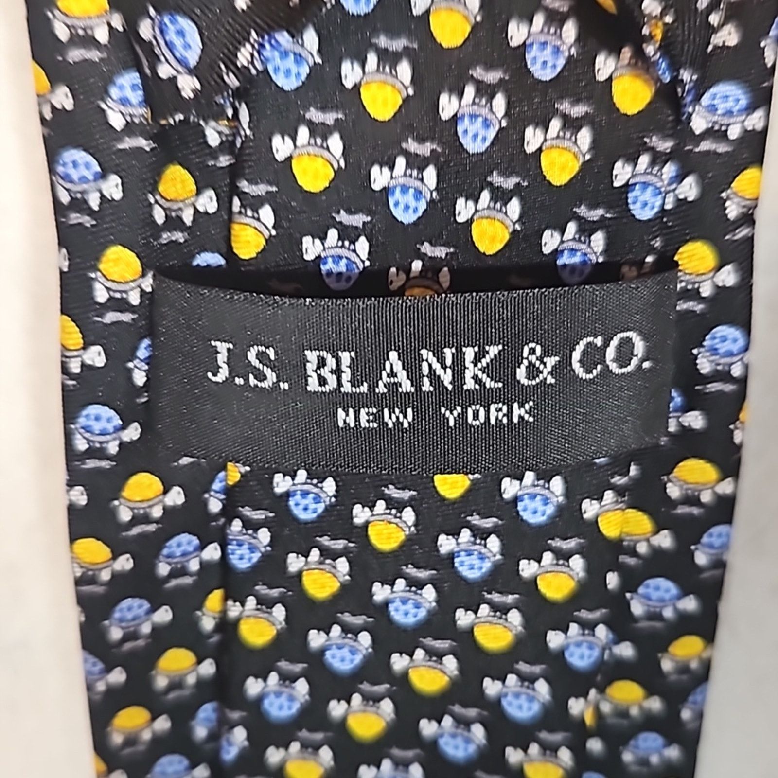 Other NWT J.S. Blank Men's Silk Turtle Print Tie Size ONE SIZE - 5 Thumbnail