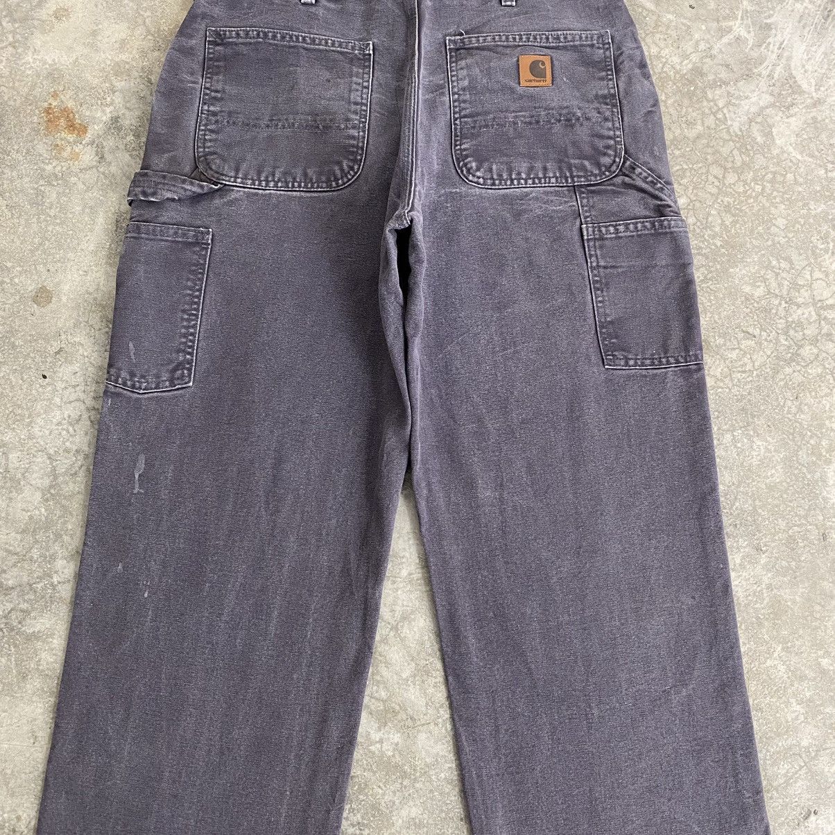 Carhartt Vintage Carhartt Faded Midnight Blue Dirty Carpenter Pants Size US 33 - 19 Thumbnail