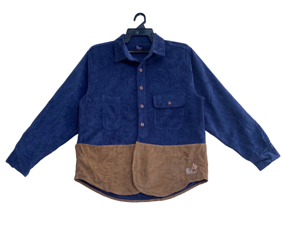 go slow caravan Go Slow Caravan indigo blue workwear shirts button up size 3 Size US L / EU 52-54 / 3 - 1 Thumbnail