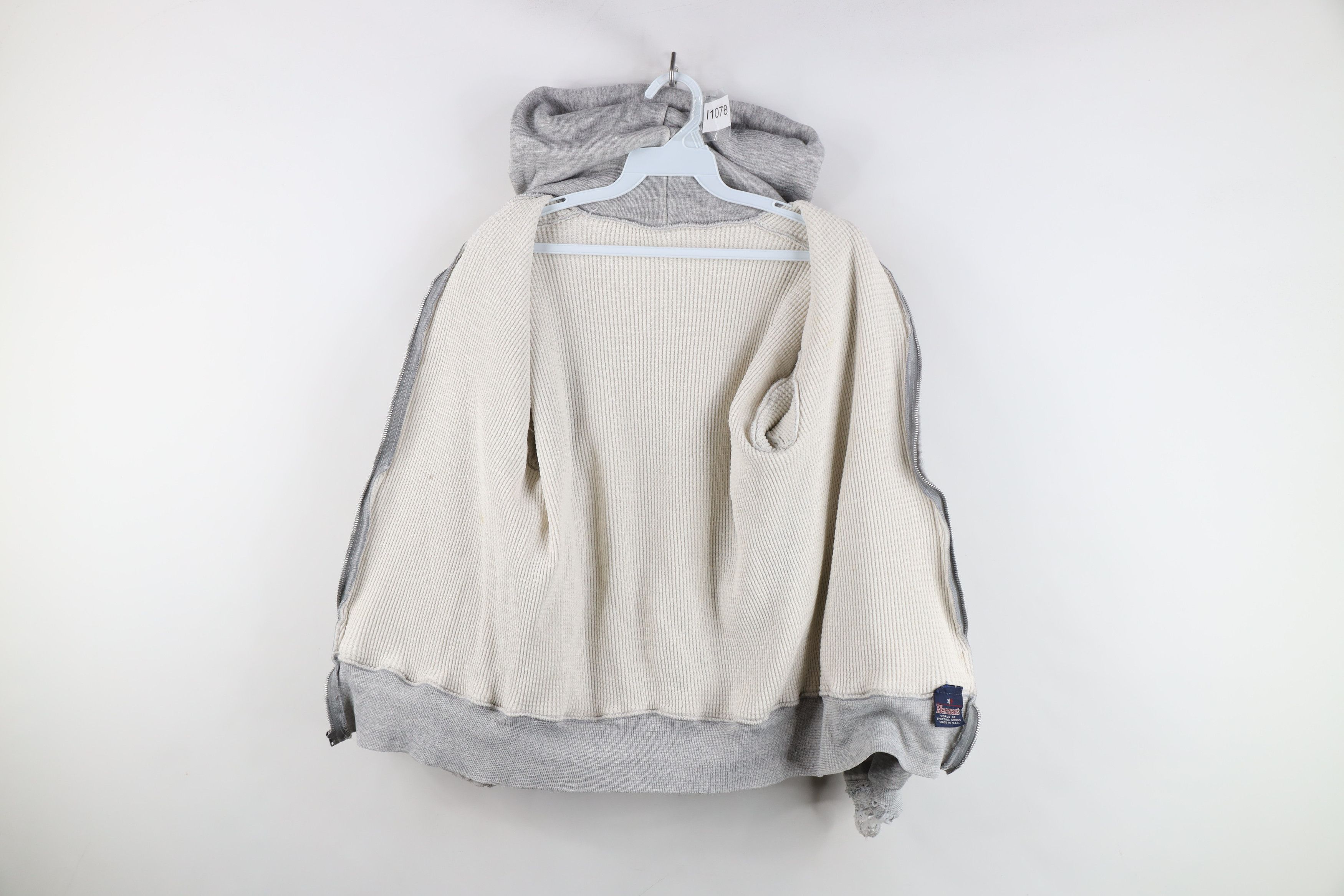 Vintage Vintage 70s Streetwear Lined Blank Triblend Hoodie USA Size M / US 6-8 / IT 42-44 - 11 Thumbnail