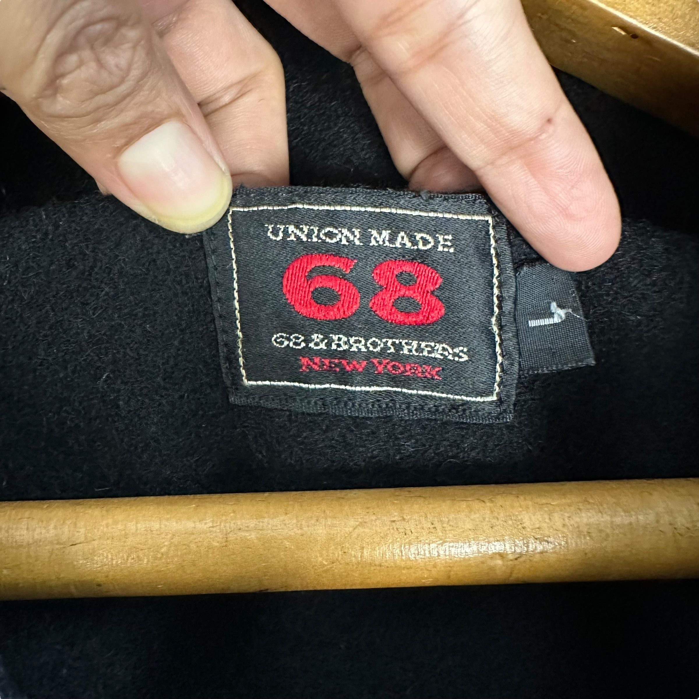 Vintage 68 & Brothers New York Half Zip Wool Hoodies #A23-0538 Size US L / EU 52-54 / 3 - 6 Thumbnail