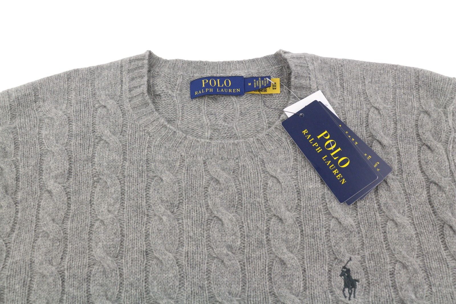 Ralph Lauren GREY M Wool Cashmere Pullover Jumper 86952 Size US M / EU 48-50 / 2 - 5 Thumbnail